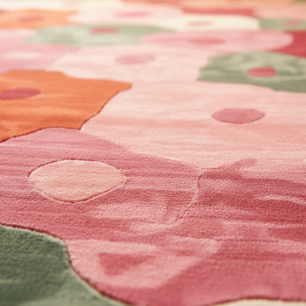 Blossom Mosaic Hand Tufted Wool Rug - Image 3