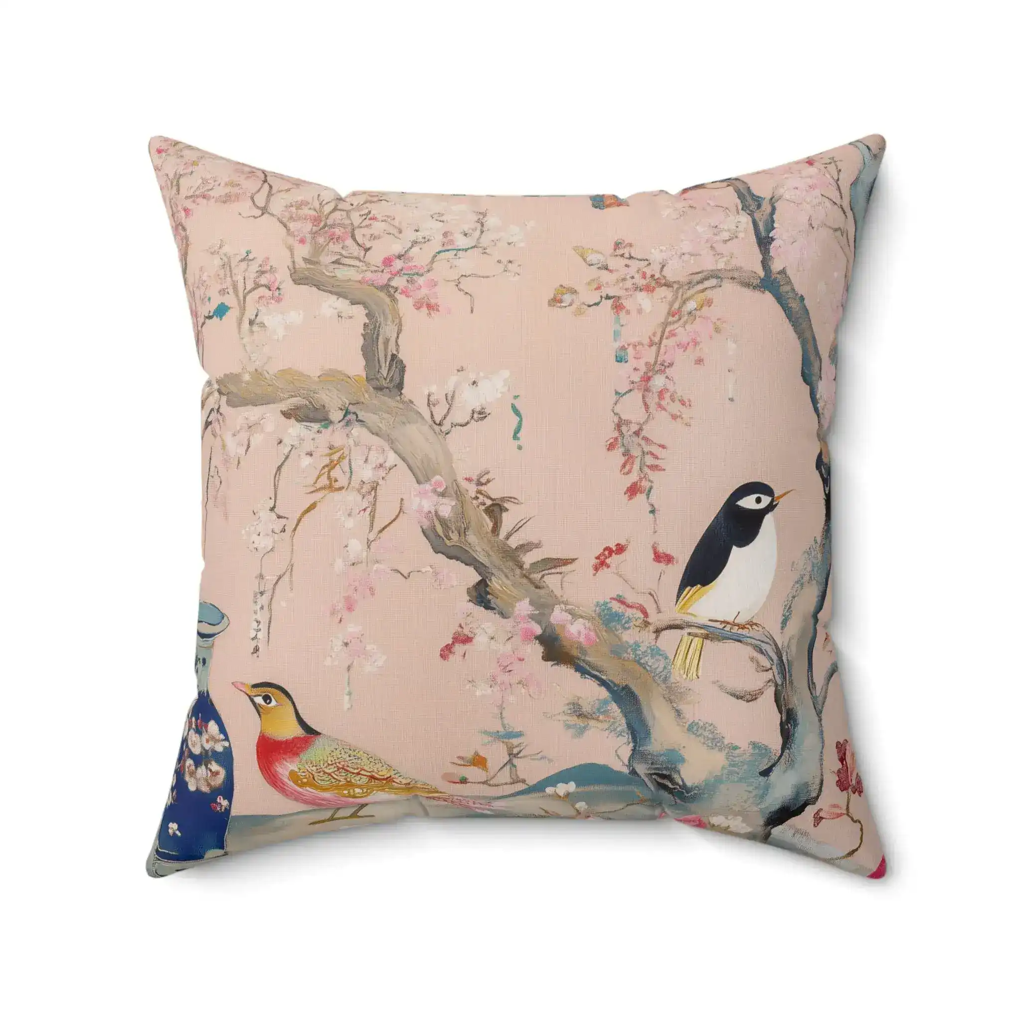 Blossom Notes & Porcelain Dreams Throw Pillow - Image 11