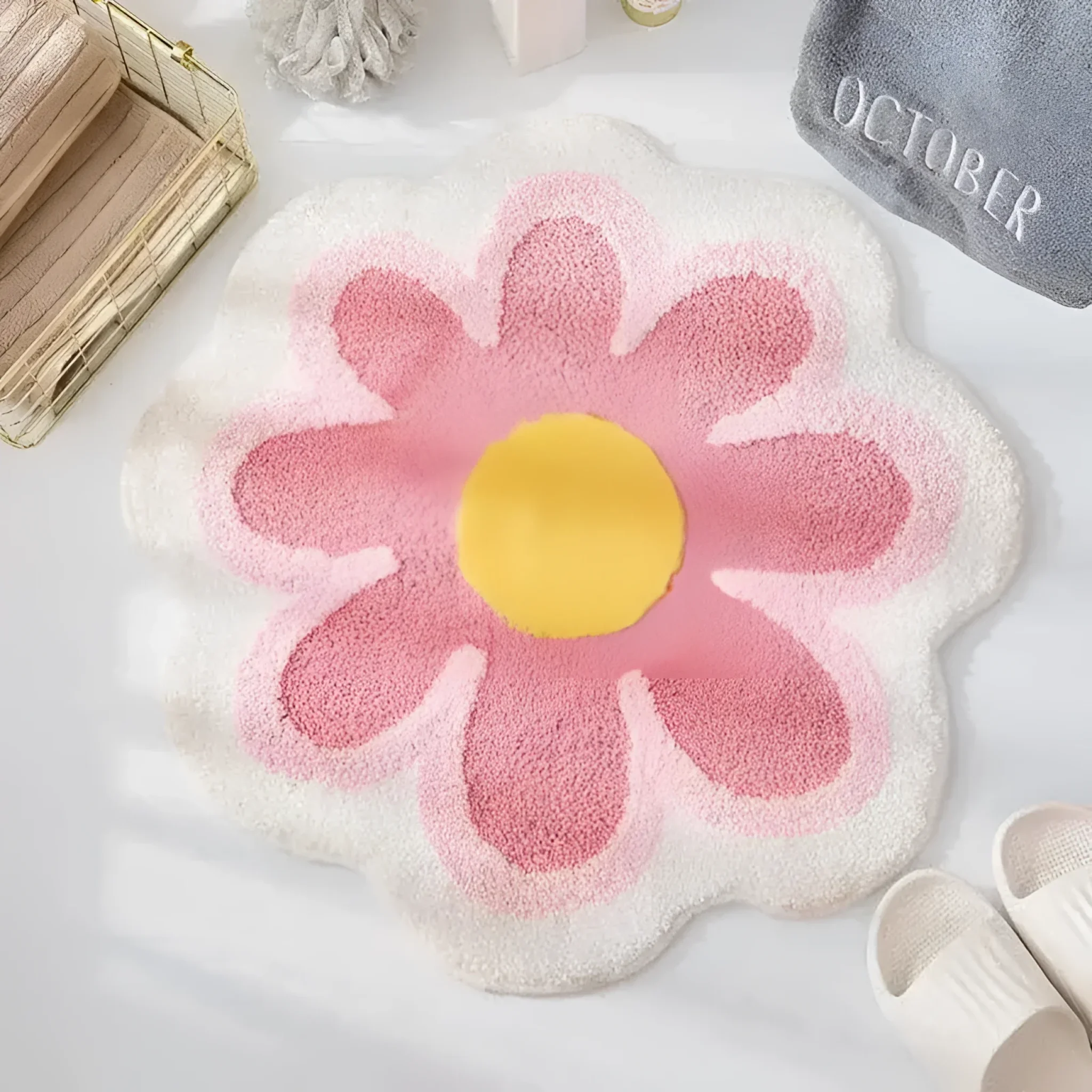 Blossoming Flower Accent Rug Bath Mat - Image 7