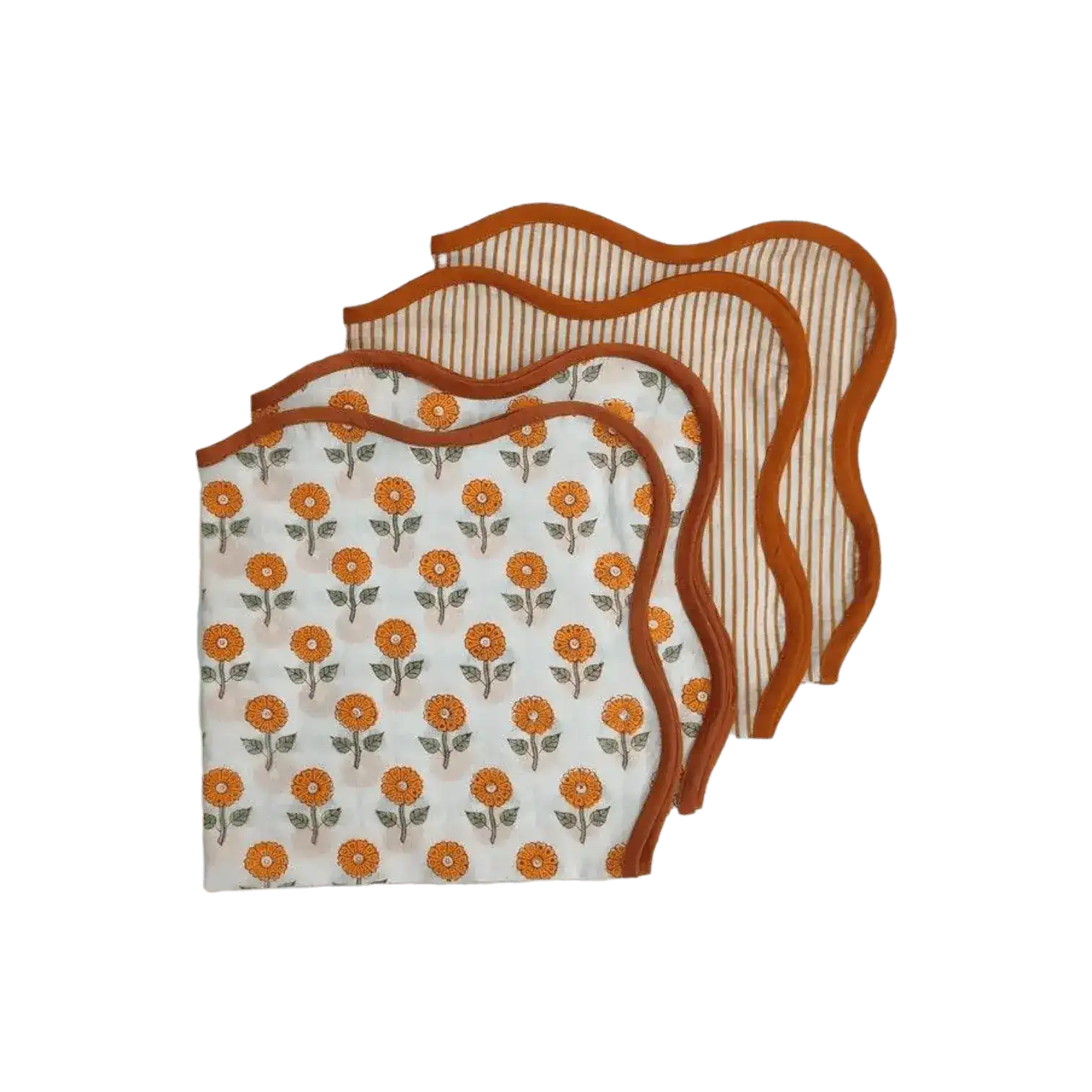Blossoming Nursery Hand Block Printed Cotton Napkins - Image 5