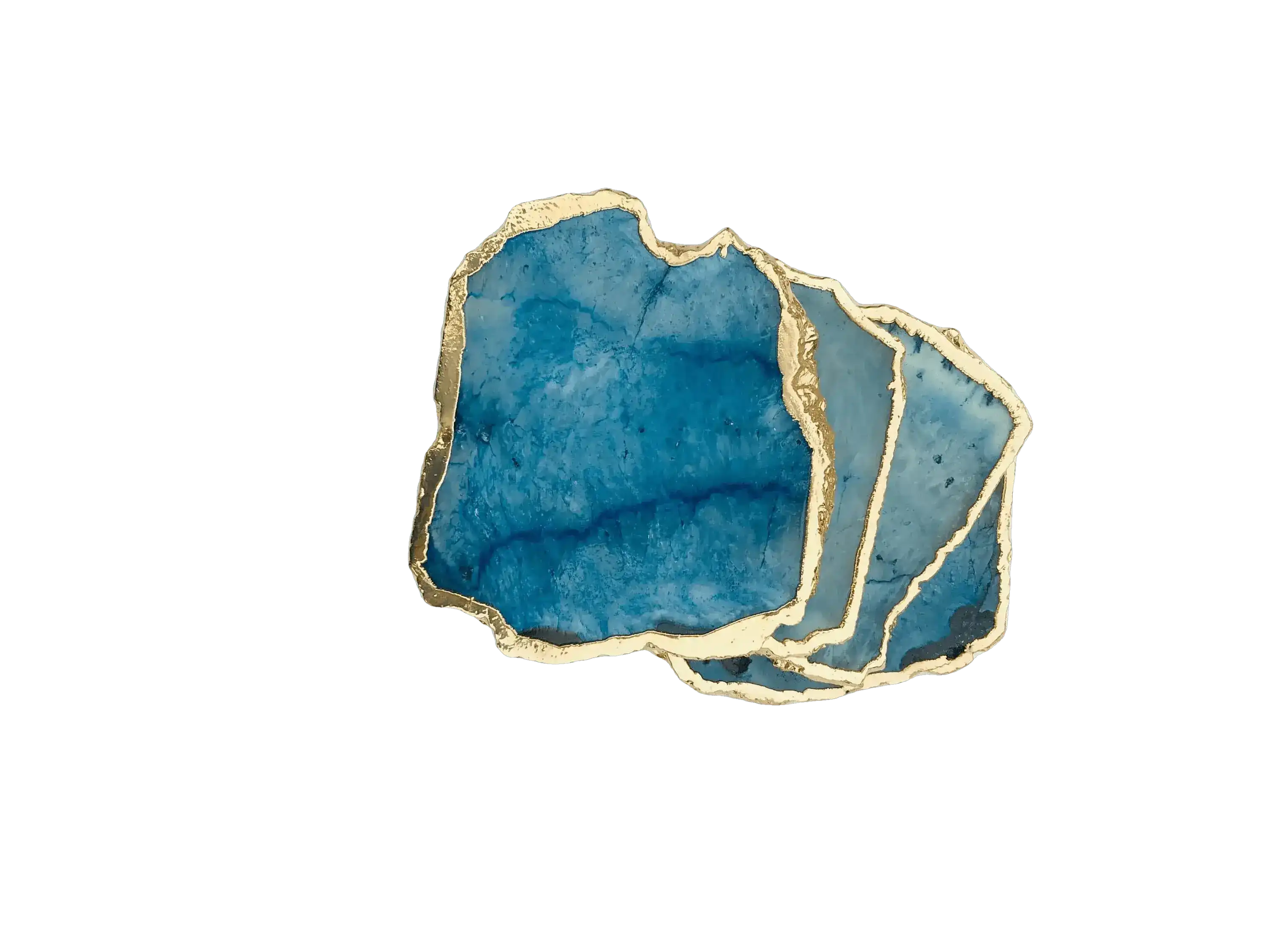 Blue Agate Coasters - Set of 4 - Image 2