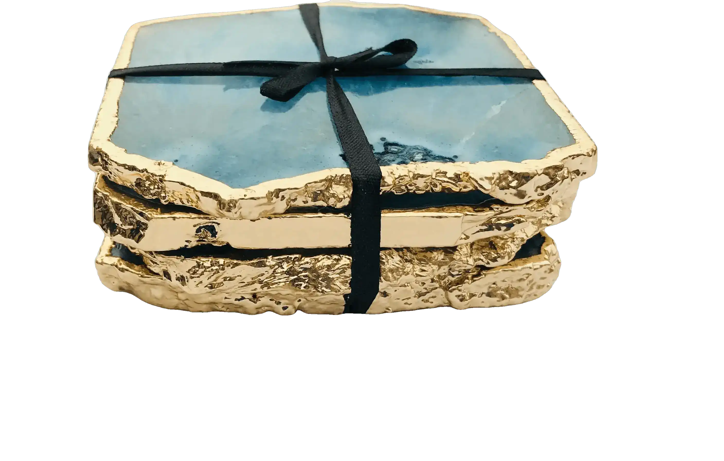 Blue Agate Coasters - Set of 4 - Image 3