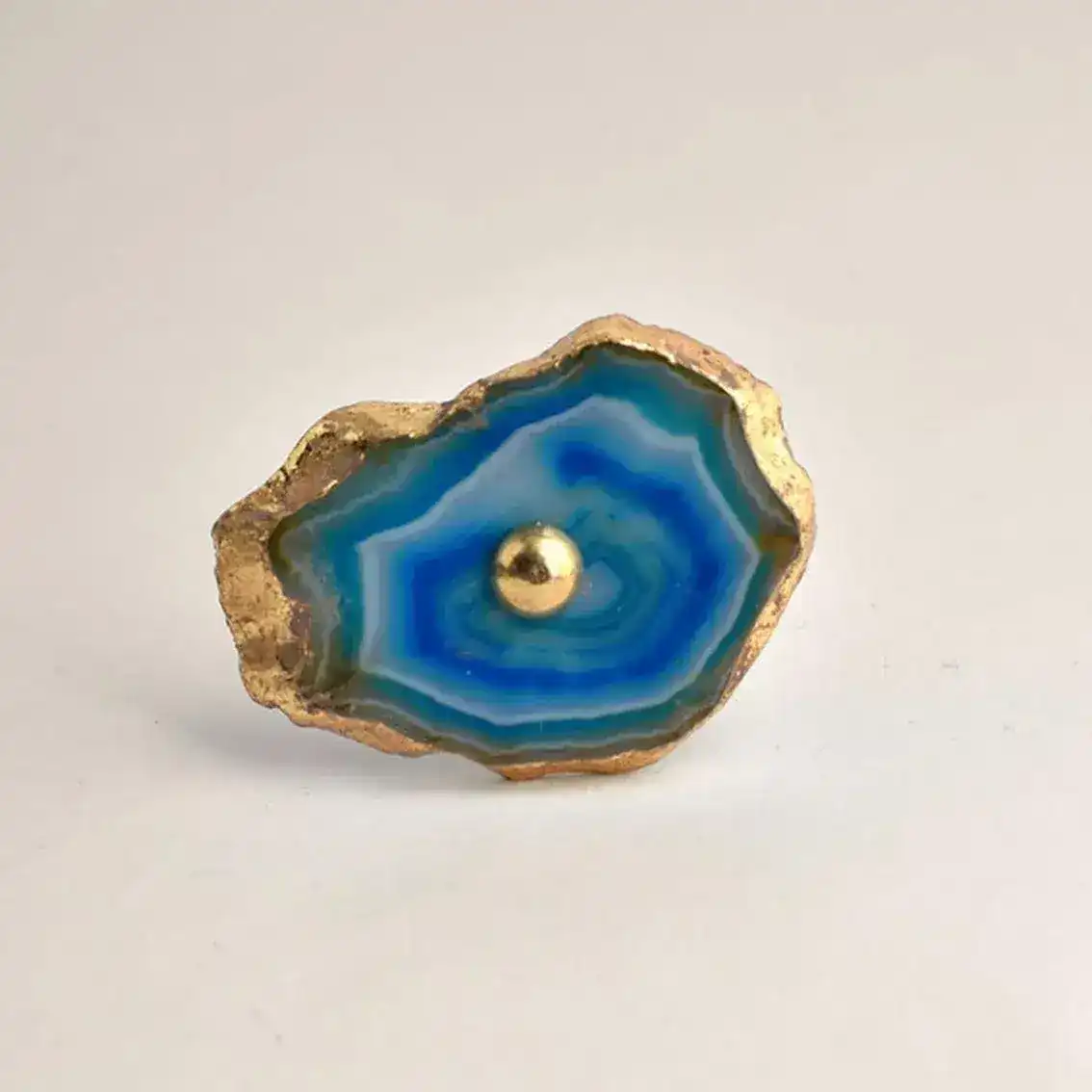 Blue Agate Stone Cabinet Drawer Knob - Set of 6 - Image 2