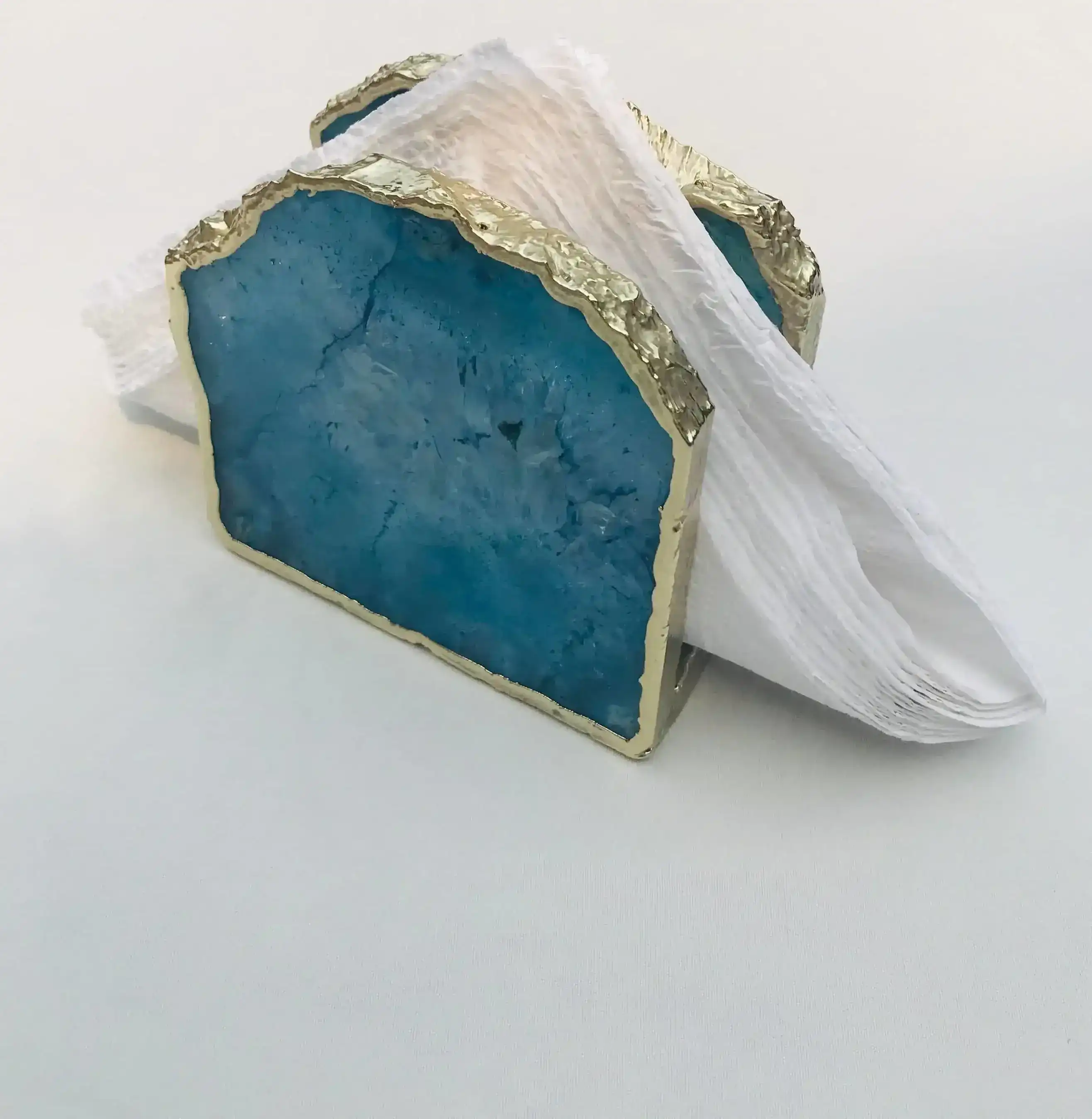 Blue Agate Stone Napkin Holder - Image 4
