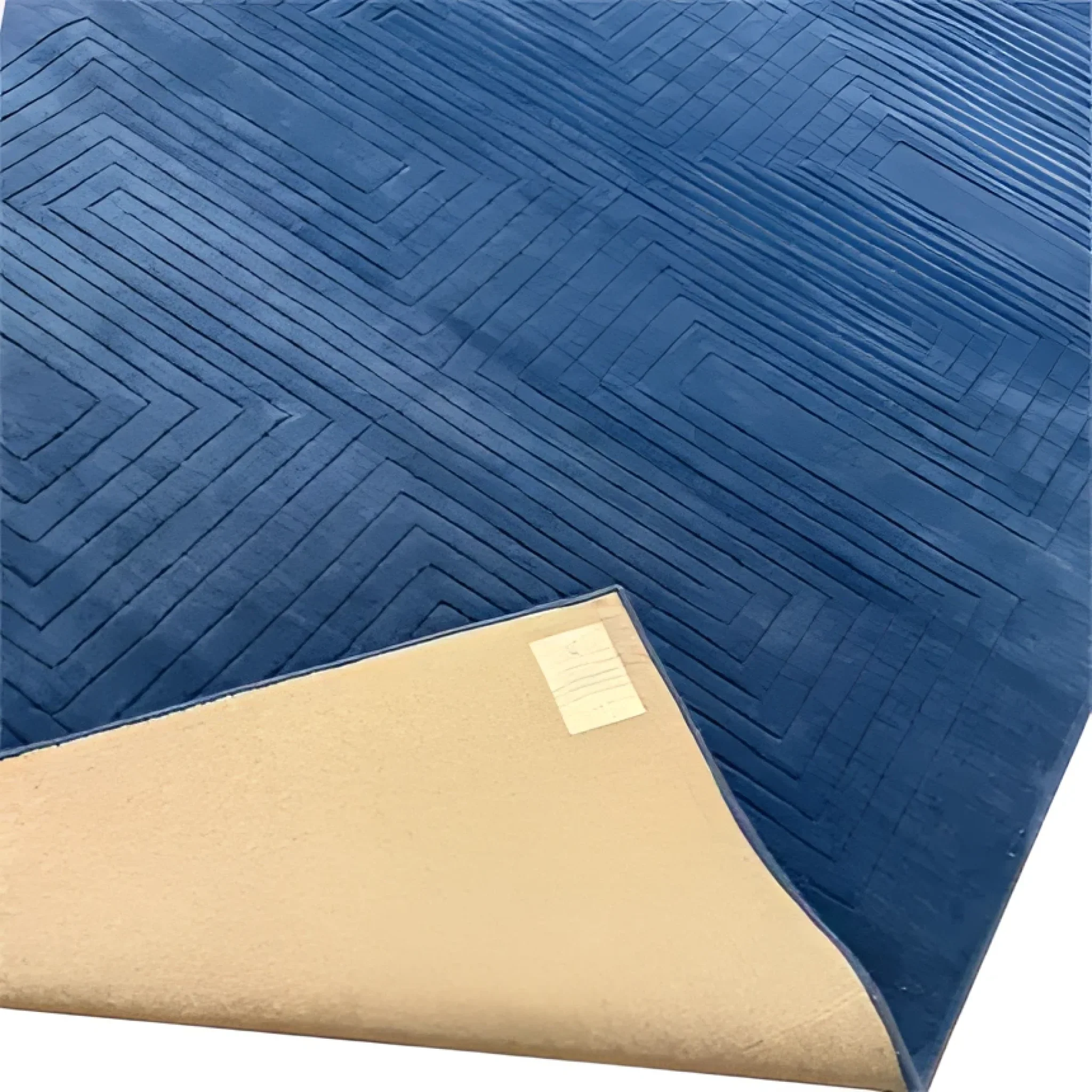 Blue Arctic Geo Modern Hand Tufted Wool Rug 6 x 9 ft - Image 12