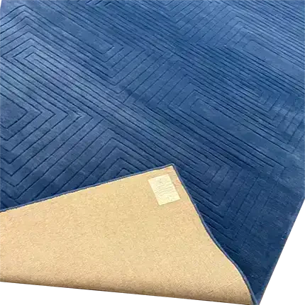 Blue Arctic Geo Modern Hand Tufted Wool Rug 6 x 9 ft - Image 7