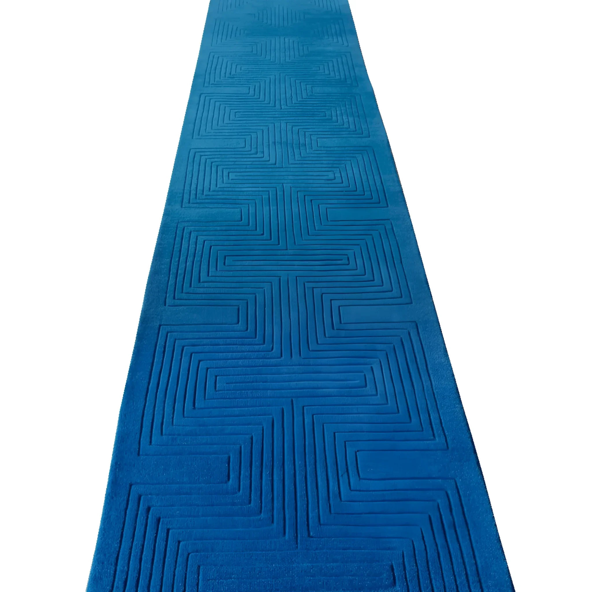 Blue Arctic Geo Modern Hand Tufted Wool Rug - Image 9