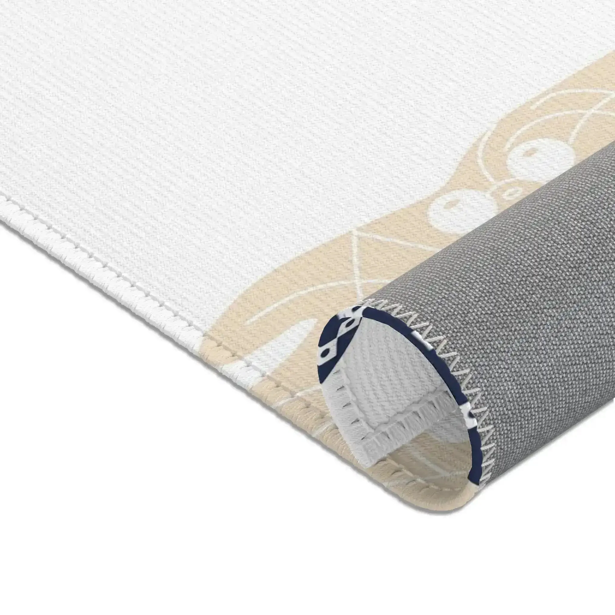 Blue & Beige Swallow Sky Pattern Accent Rug - Image 7