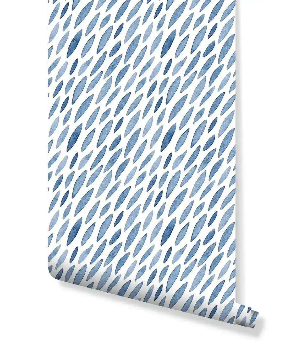 Blue Watercolor Petals Removable Wallpaper - Image 2