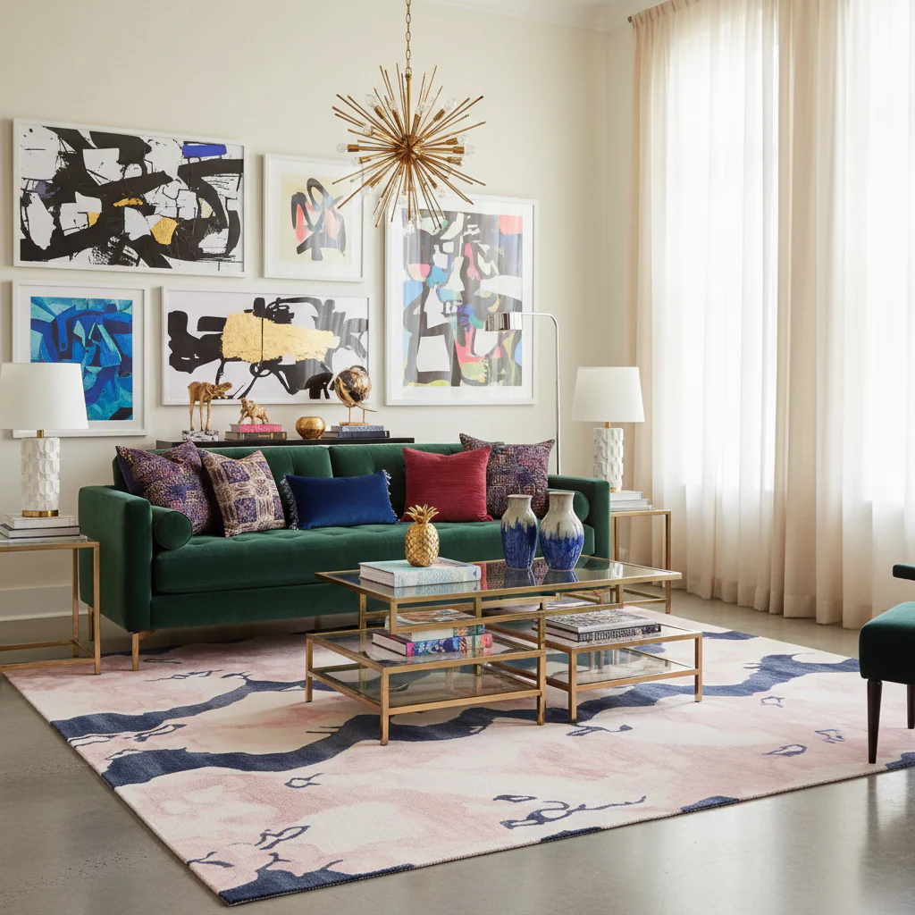 Blush Marble Current Hand Tufted Rug - Image 2
