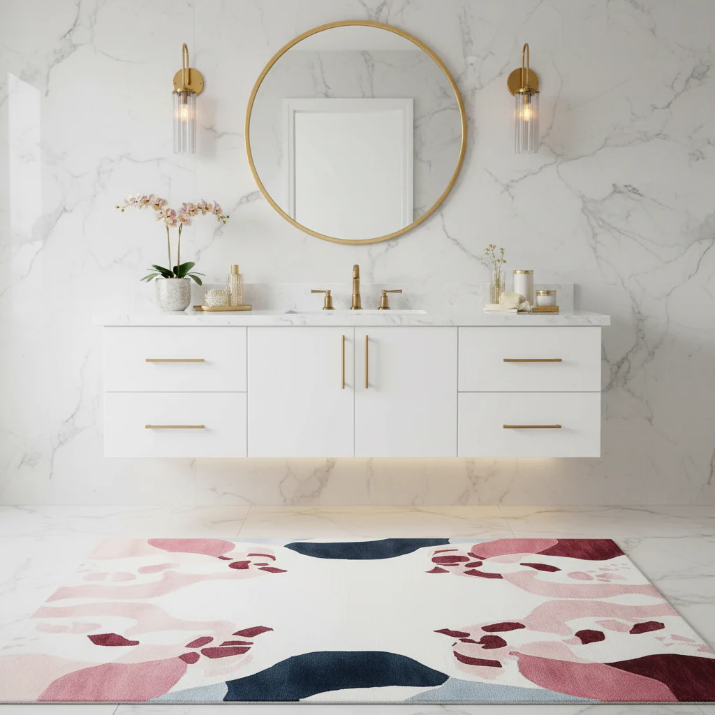 Blush Mirage Bloom Hand Tufted Rug - Image 2