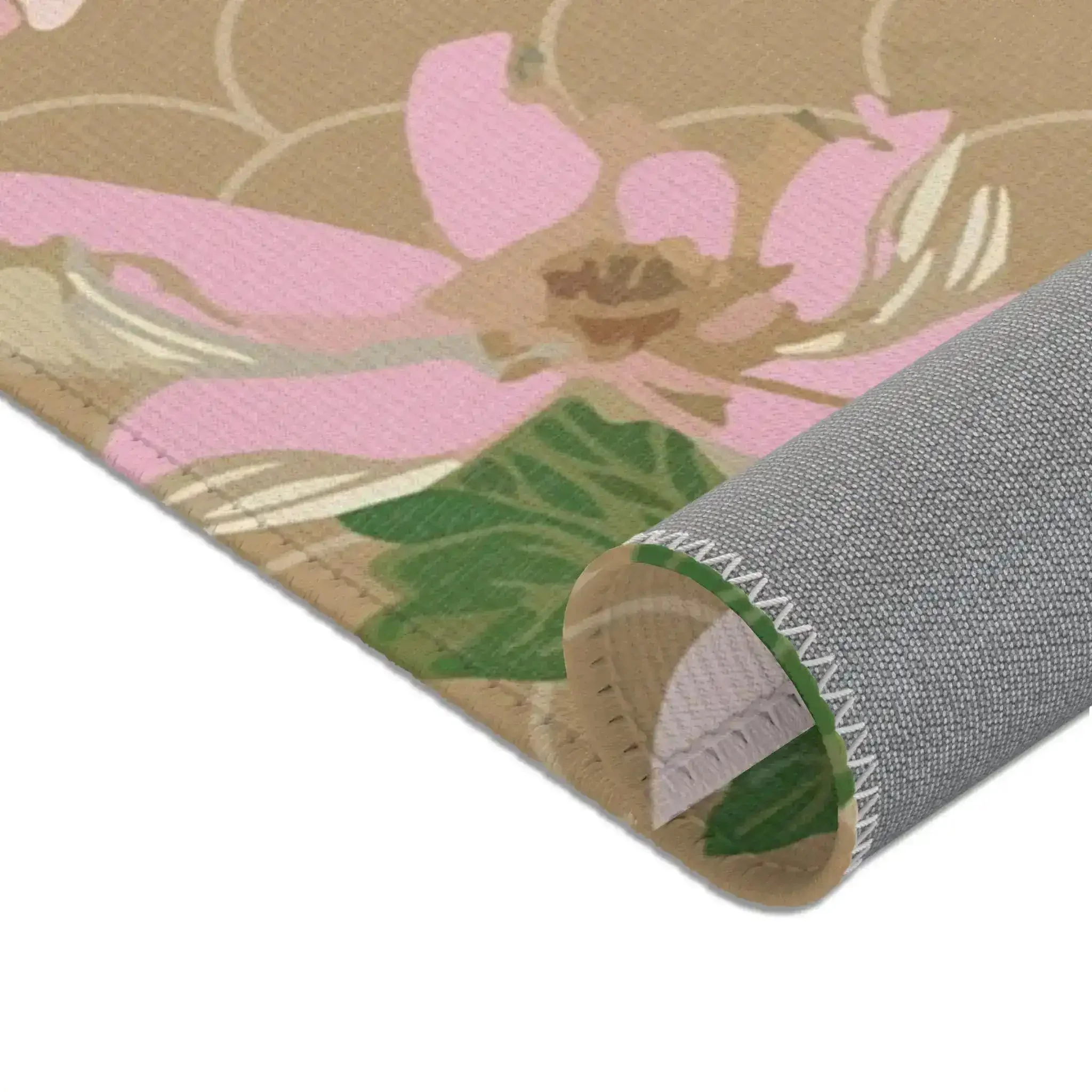 Blush Peonies on Sand Scallop Accent Rug - Image 9