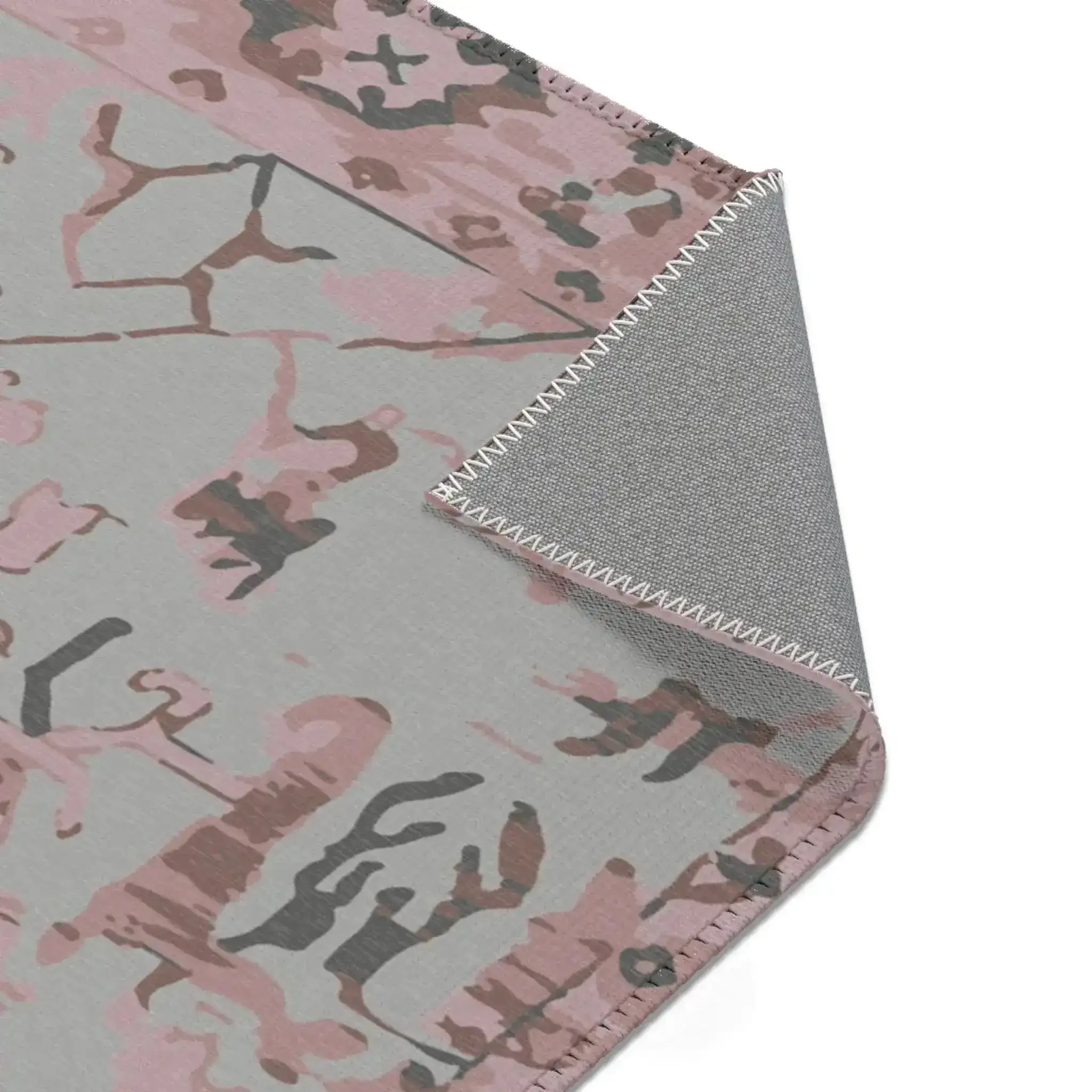 Blush Pink Tribal Medallion Accent Rug - Image 5