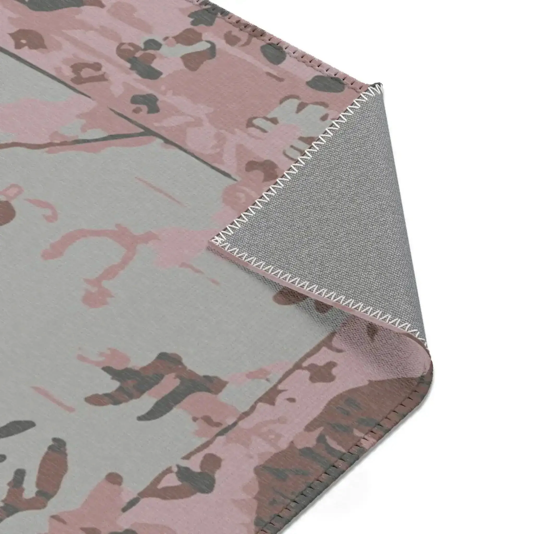 Blush Pink Tribal Medallion Accent Rug - Image 8