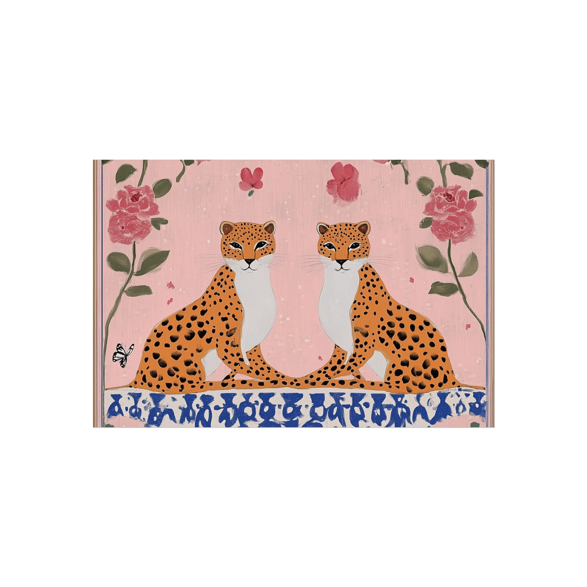Blushing Leopards and Roses Fine Art Poster - Image 14