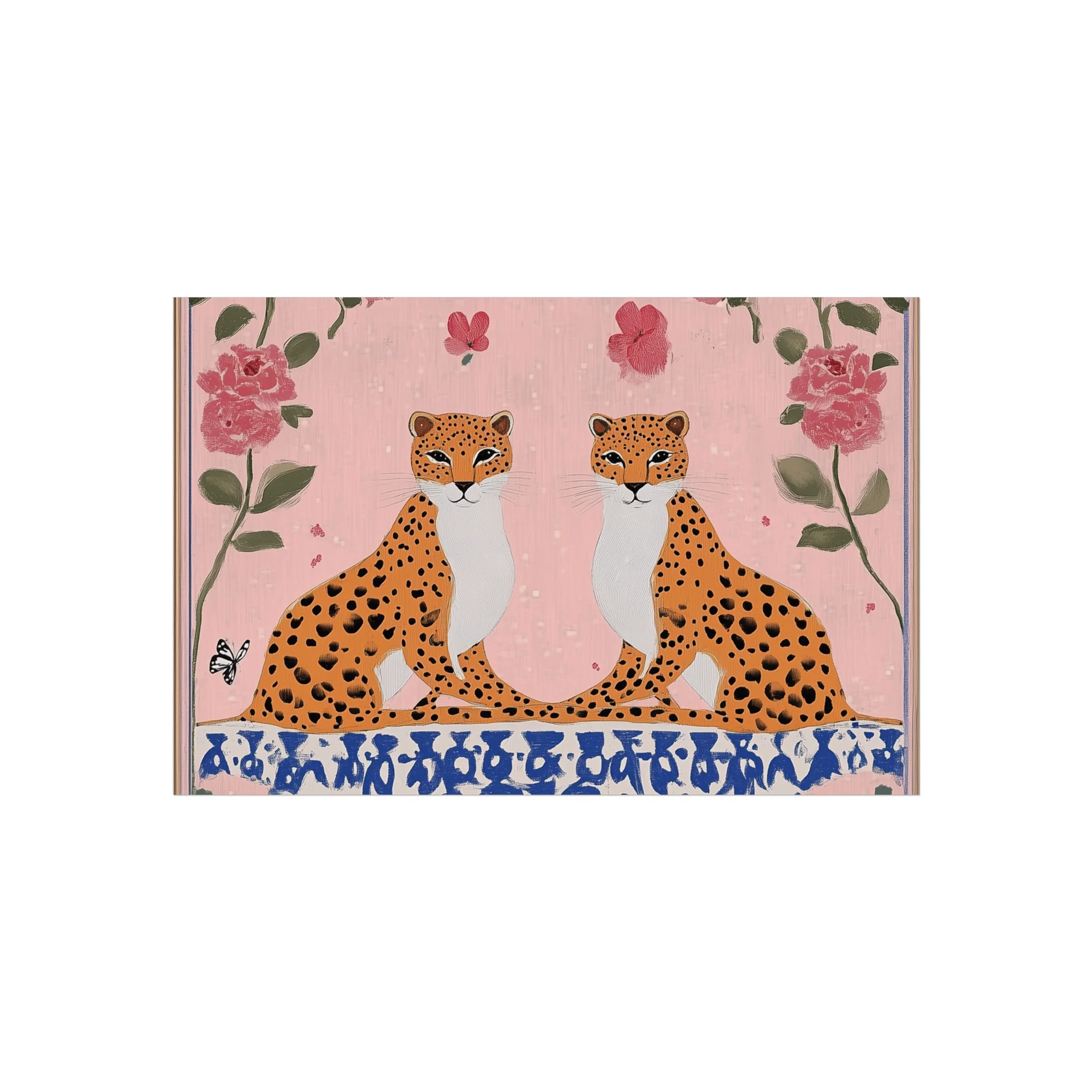 Blushing Leopards and Roses Fine Art Poster - Image 16