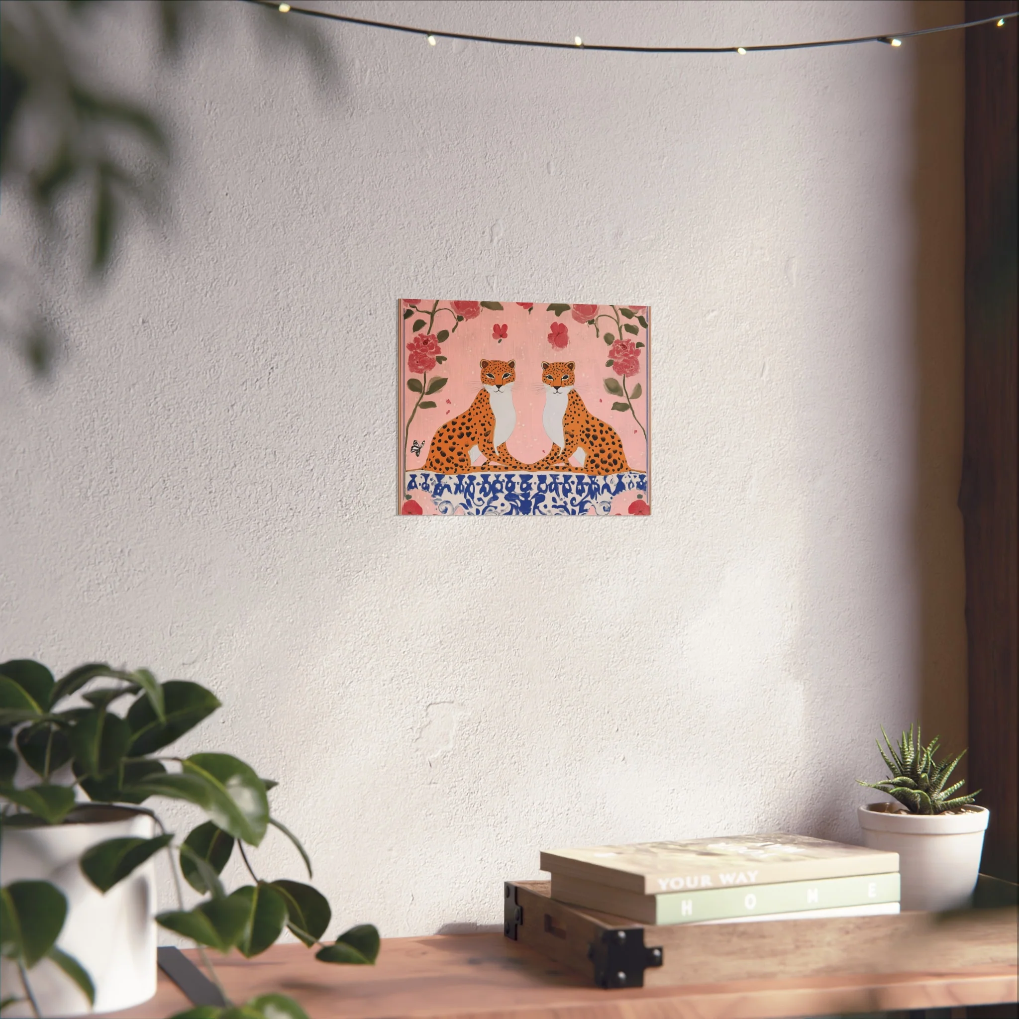 Blushing Leopards and Roses Fine Art Poster - Image 20