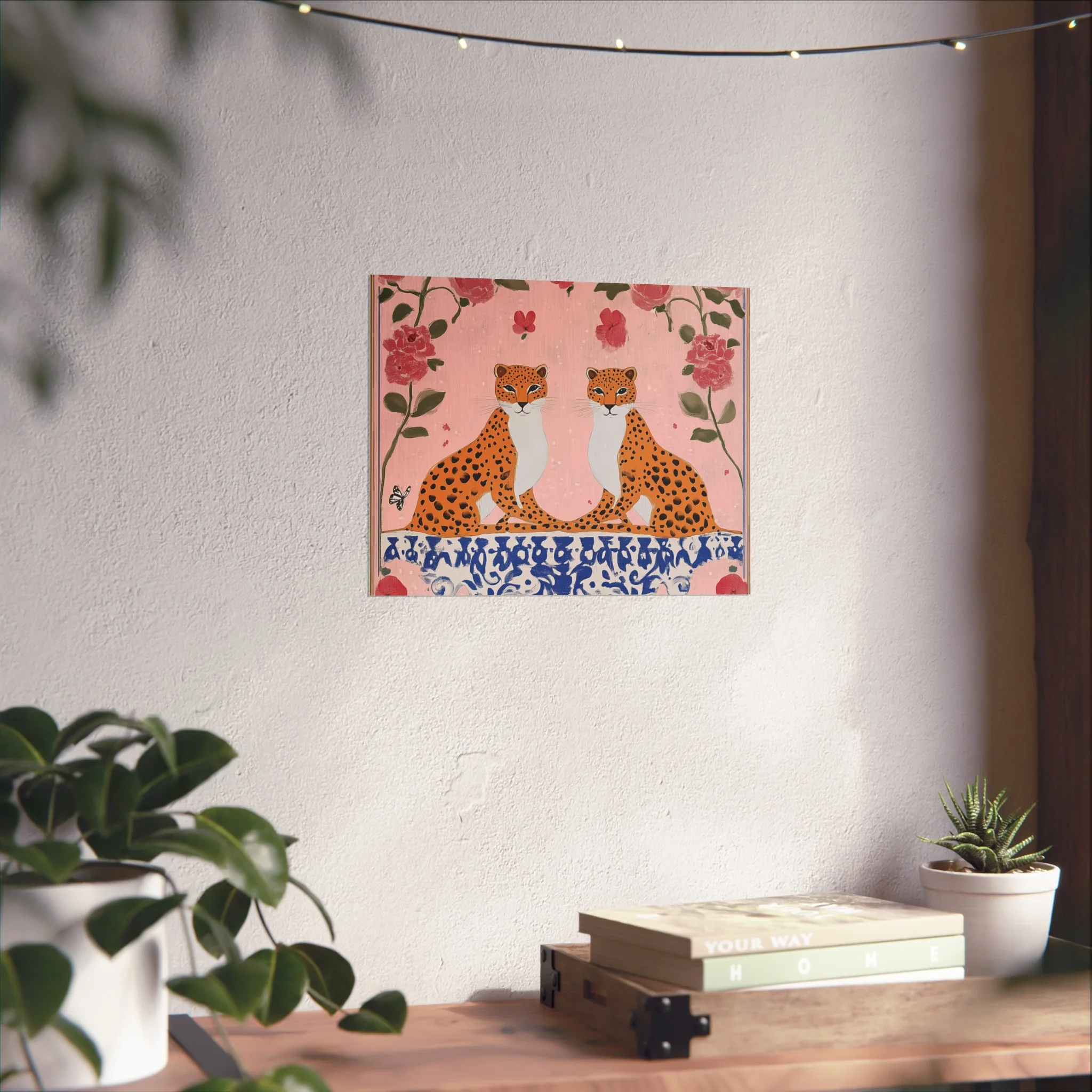 Blushing Leopards and Roses Fine Art Poster - Image 32