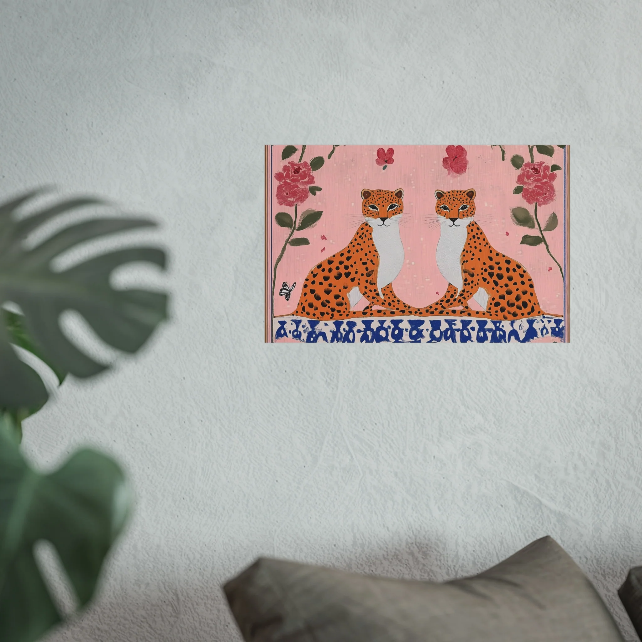 Blushing Leopards and Roses Fine Art Poster - Image 33