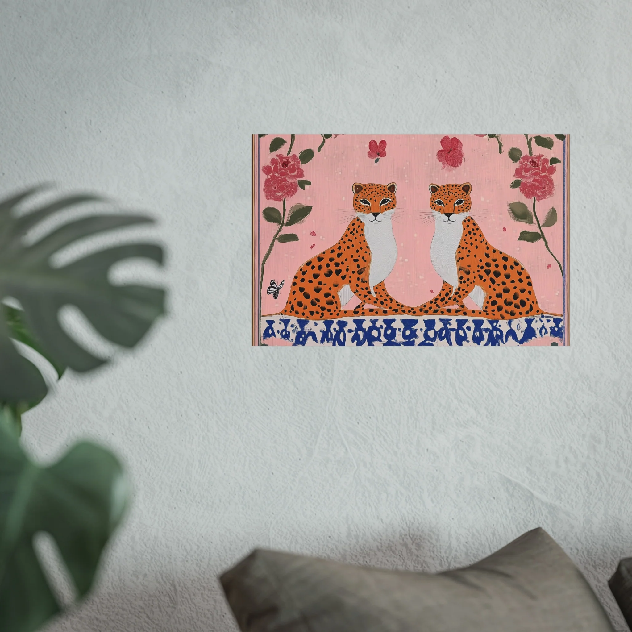 Blushing Leopards and Roses Fine Art Poster - Image 35