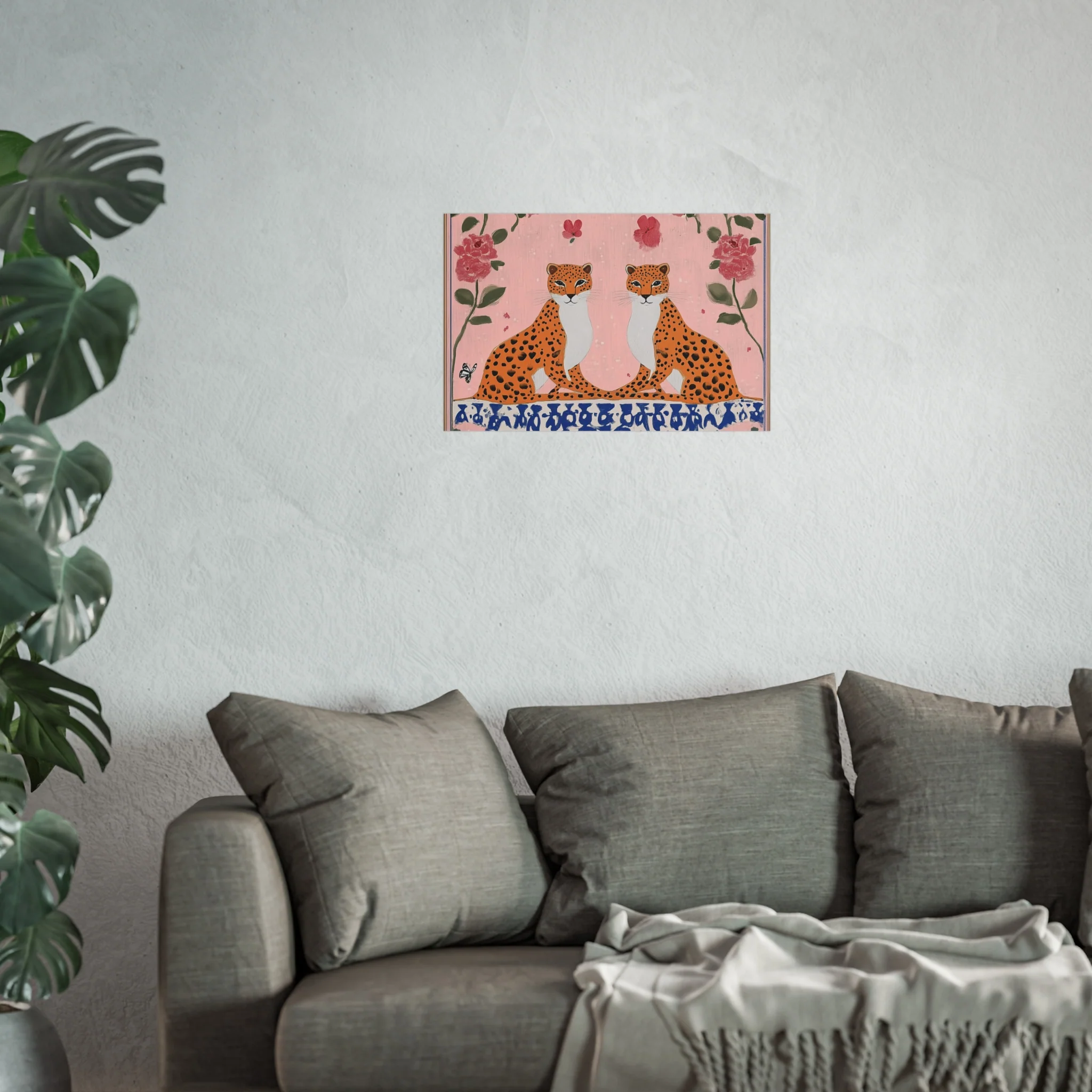 Blushing Leopards and Roses Fine Art Poster - Image 37