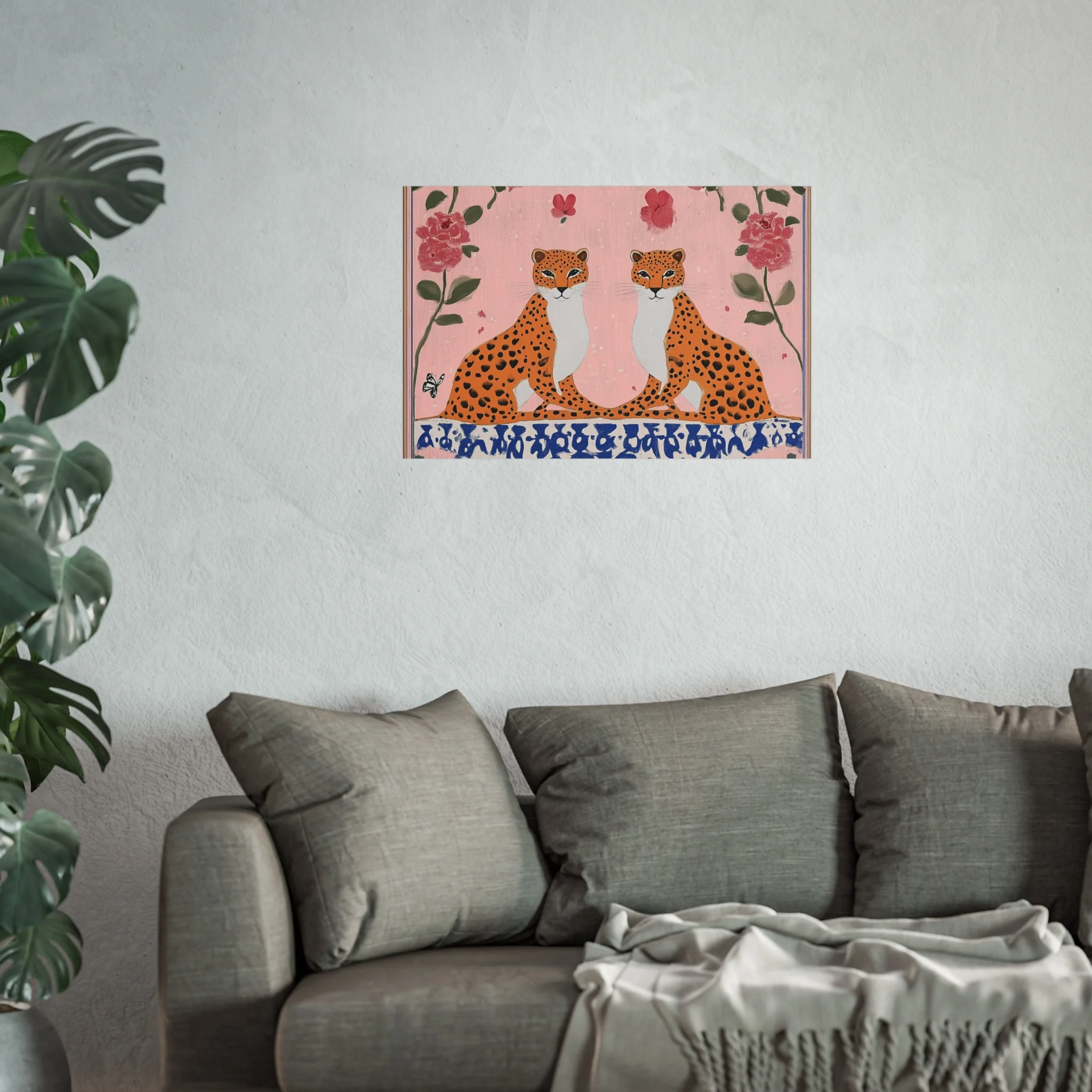 Blushing Leopards and Roses Fine Art Poster - Image 39