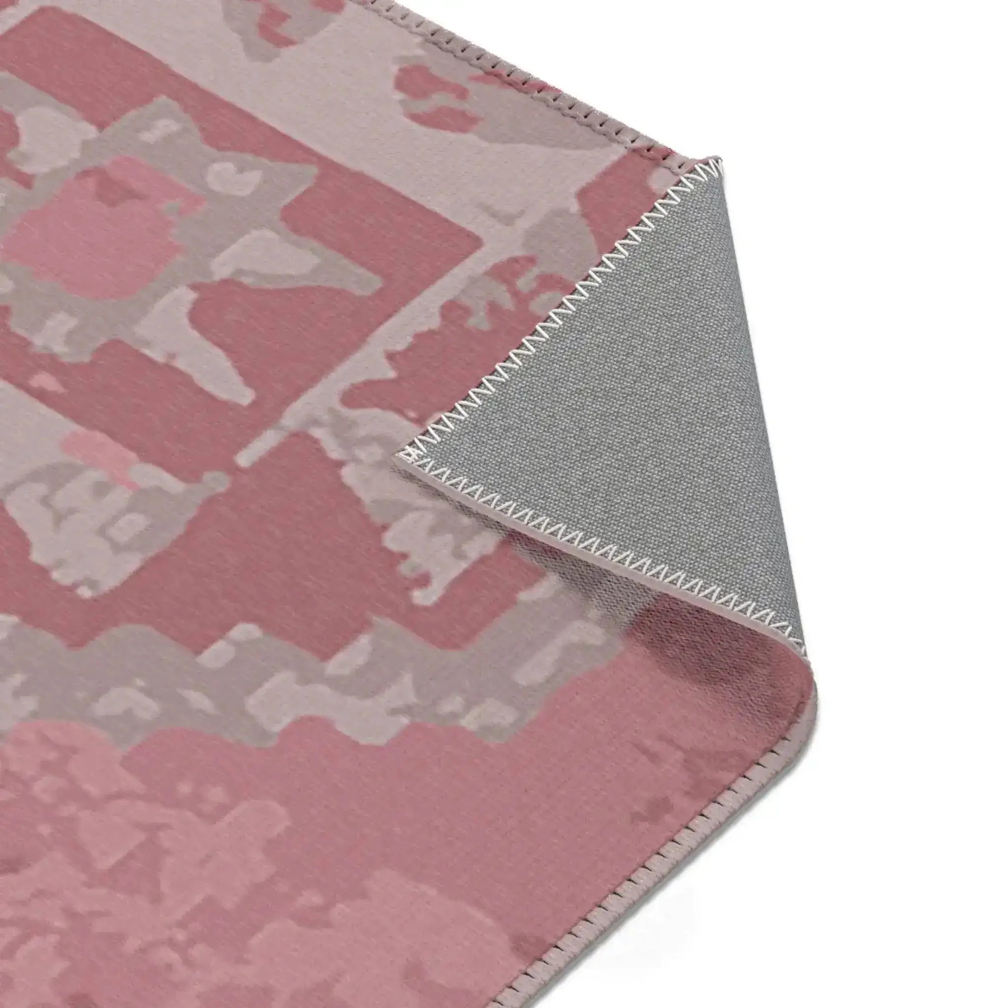 Boho Pink Tribal Medallion Accent Rug - Image 5