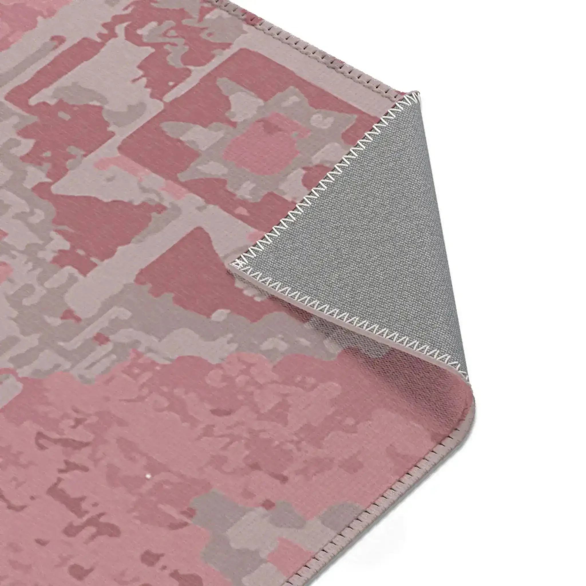 Boho Pink Tribal Medallion Accent Rug - Image 6