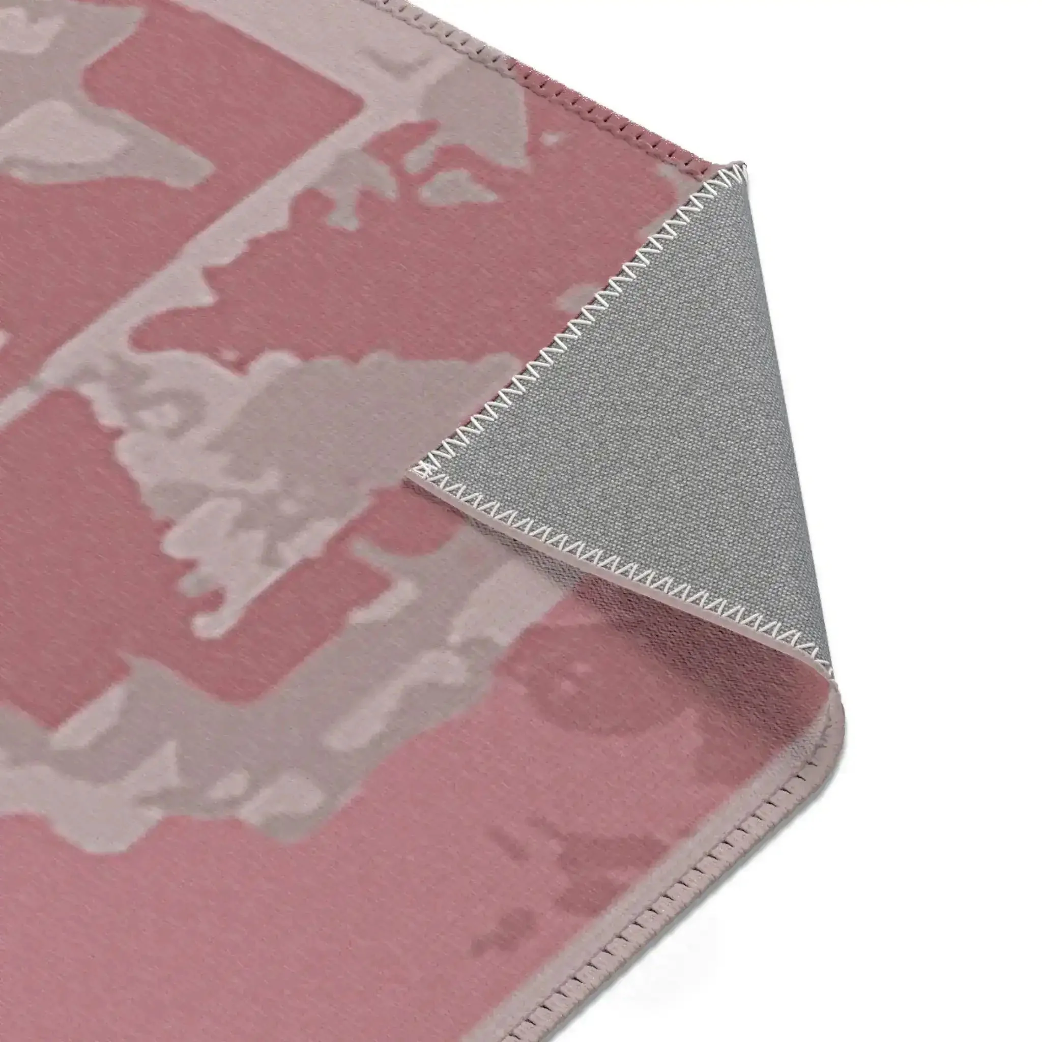 Boho Pink Tribal Medallion Accent Rug - Image 8