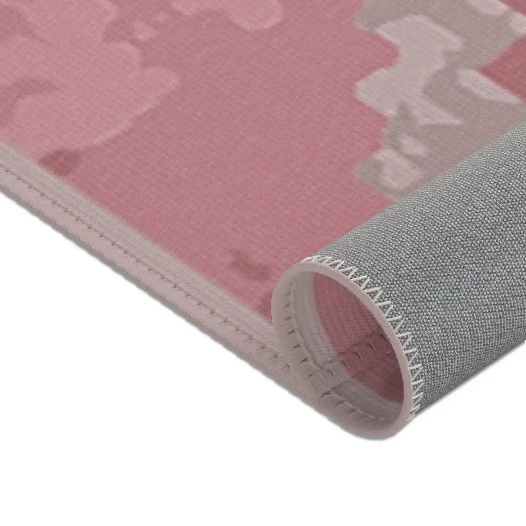 Boho Pink Tribal Medallion Accent Rug - Image 9