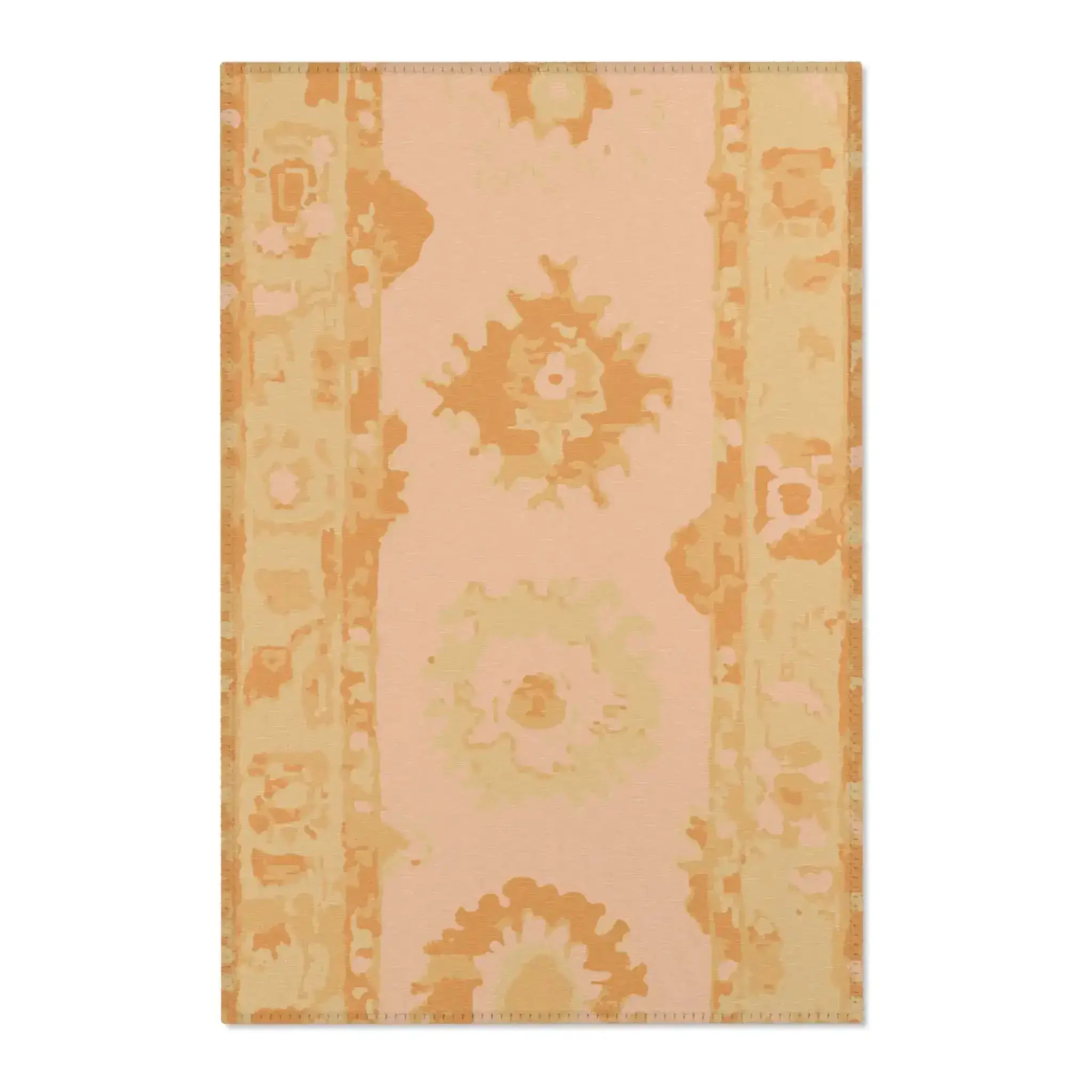 Boho Sunburst Peach and Gold Accent Rug - Image 2