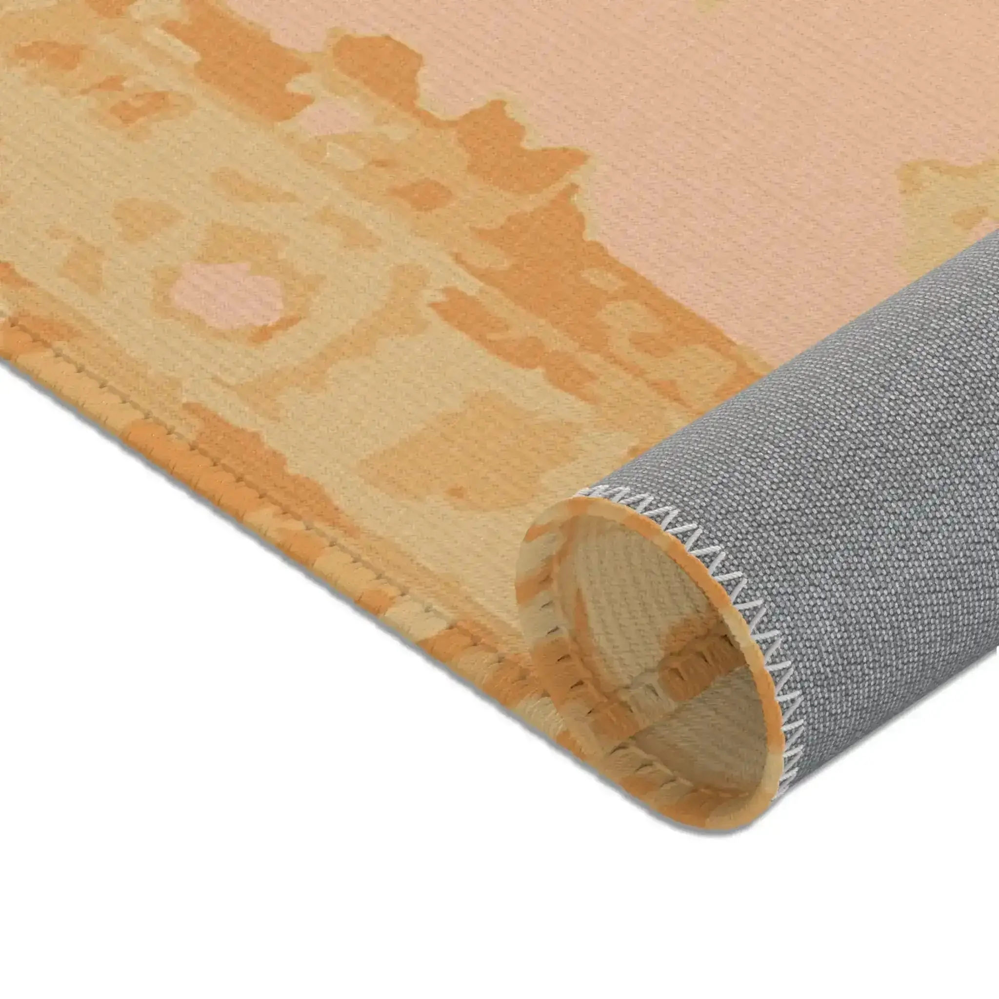 Boho Sunburst Peach and Gold Accent Rug - Image 7