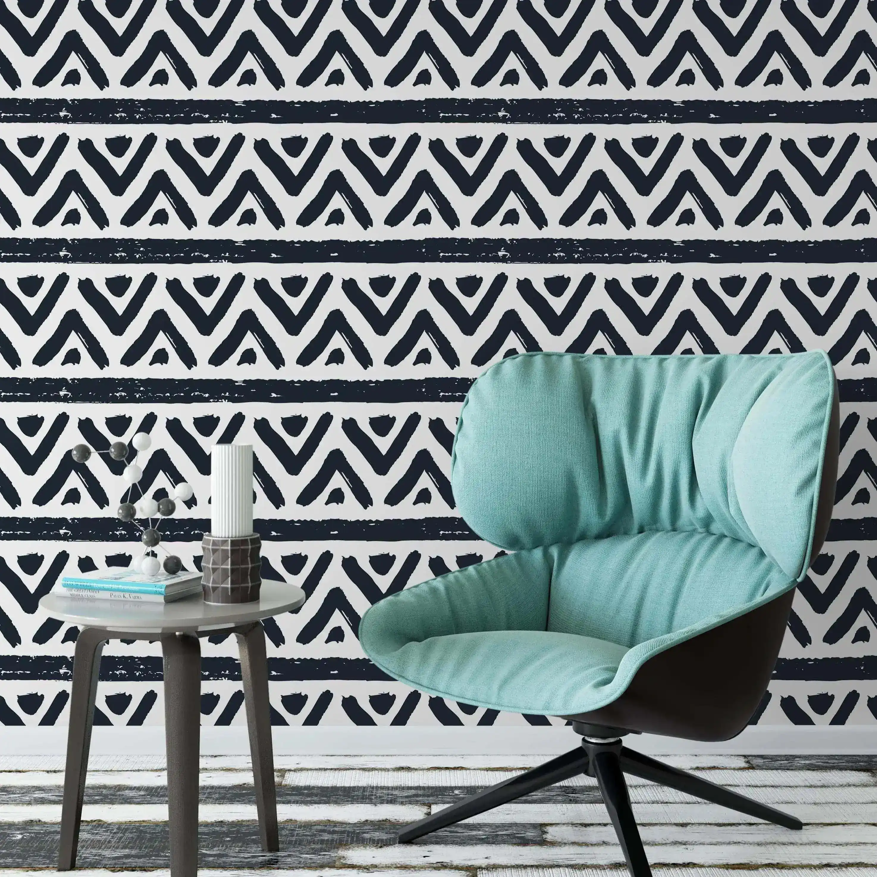 Bold Geometric Triangle & Line Removable Wallpaper - Image 6