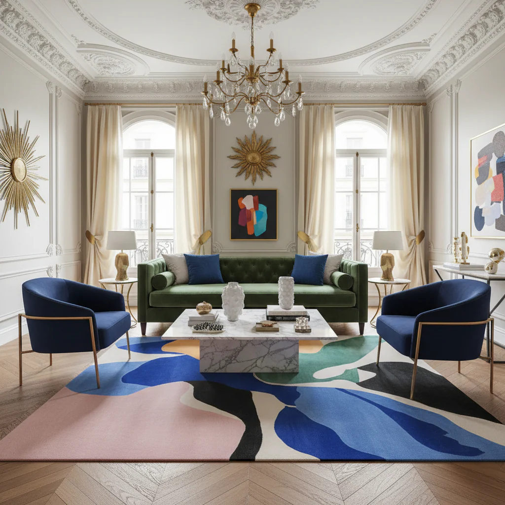 Bold Shape Talk Bold Hand Tufted Rug - Image 3
