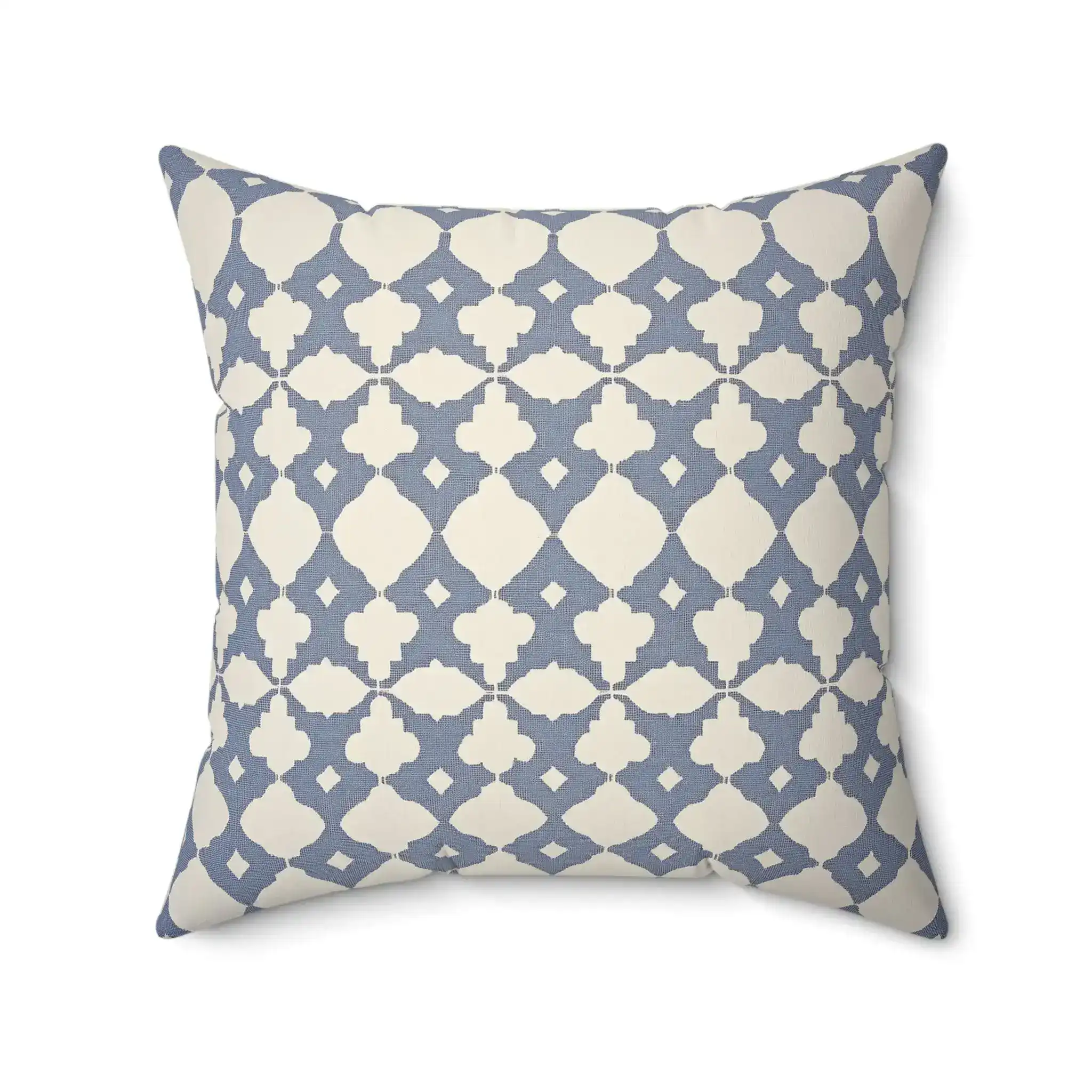 Bold Trellis Blue Throw Pillow - Image 5