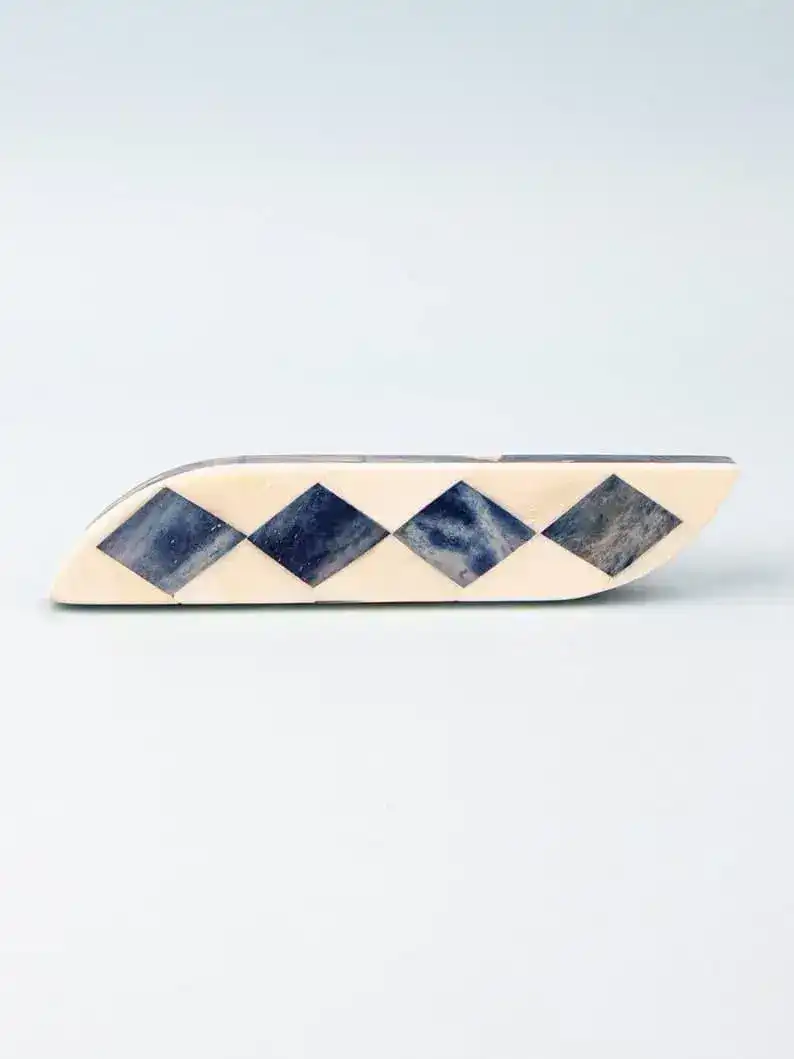 Bone-Inlay Curved Cabinet Drawer Pulls - Image 2