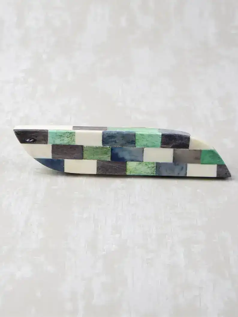 Bone-Inlay Curved Cabinet Drawer Pulls - Image 7