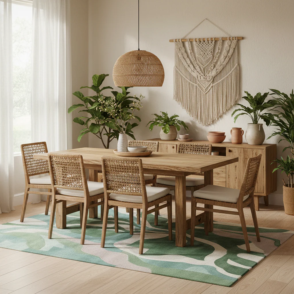Botanic Flow Forms Hand Tufted Rug - Image 2