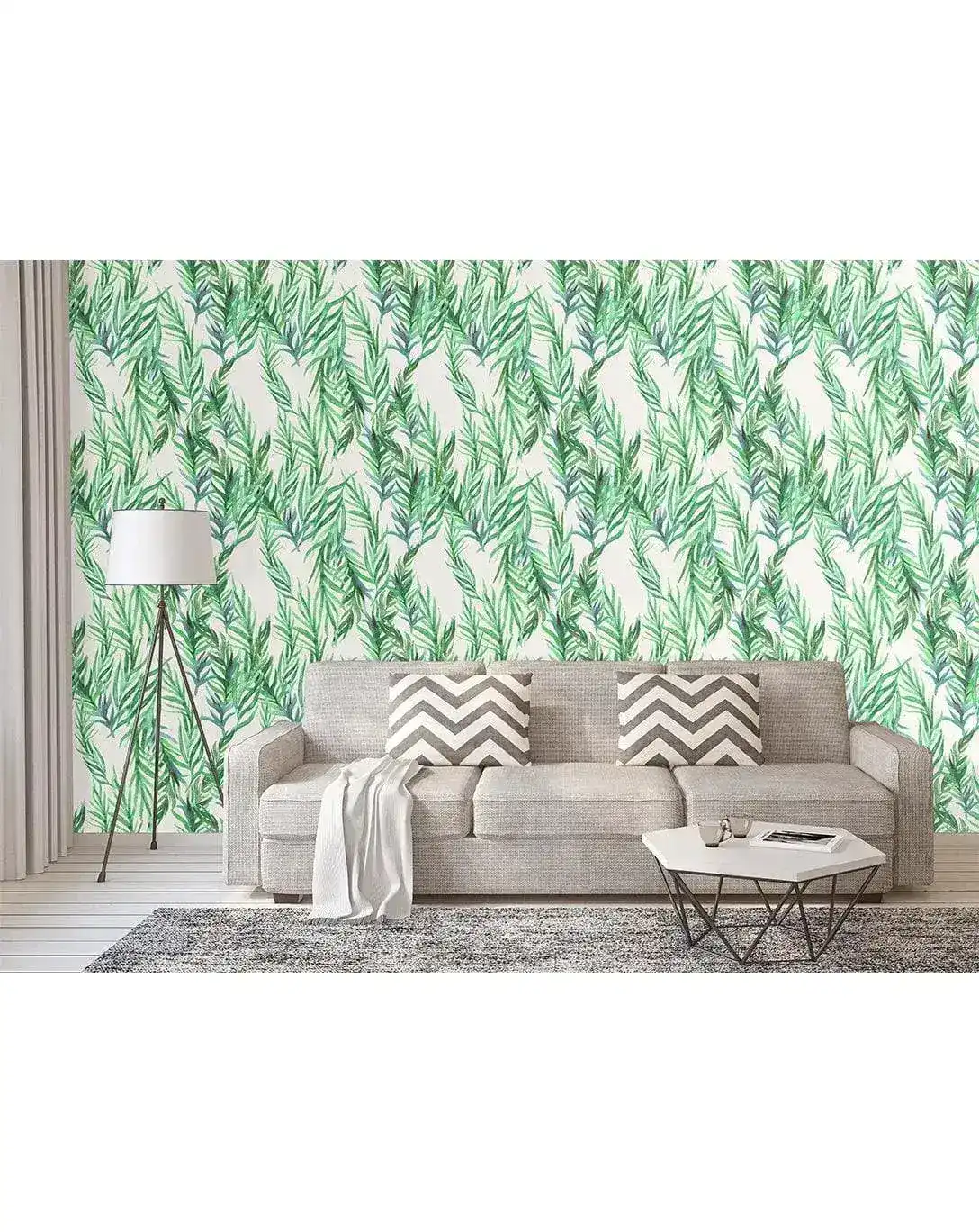 Botanical Green Leaves Removable Wallpaper - Image 3