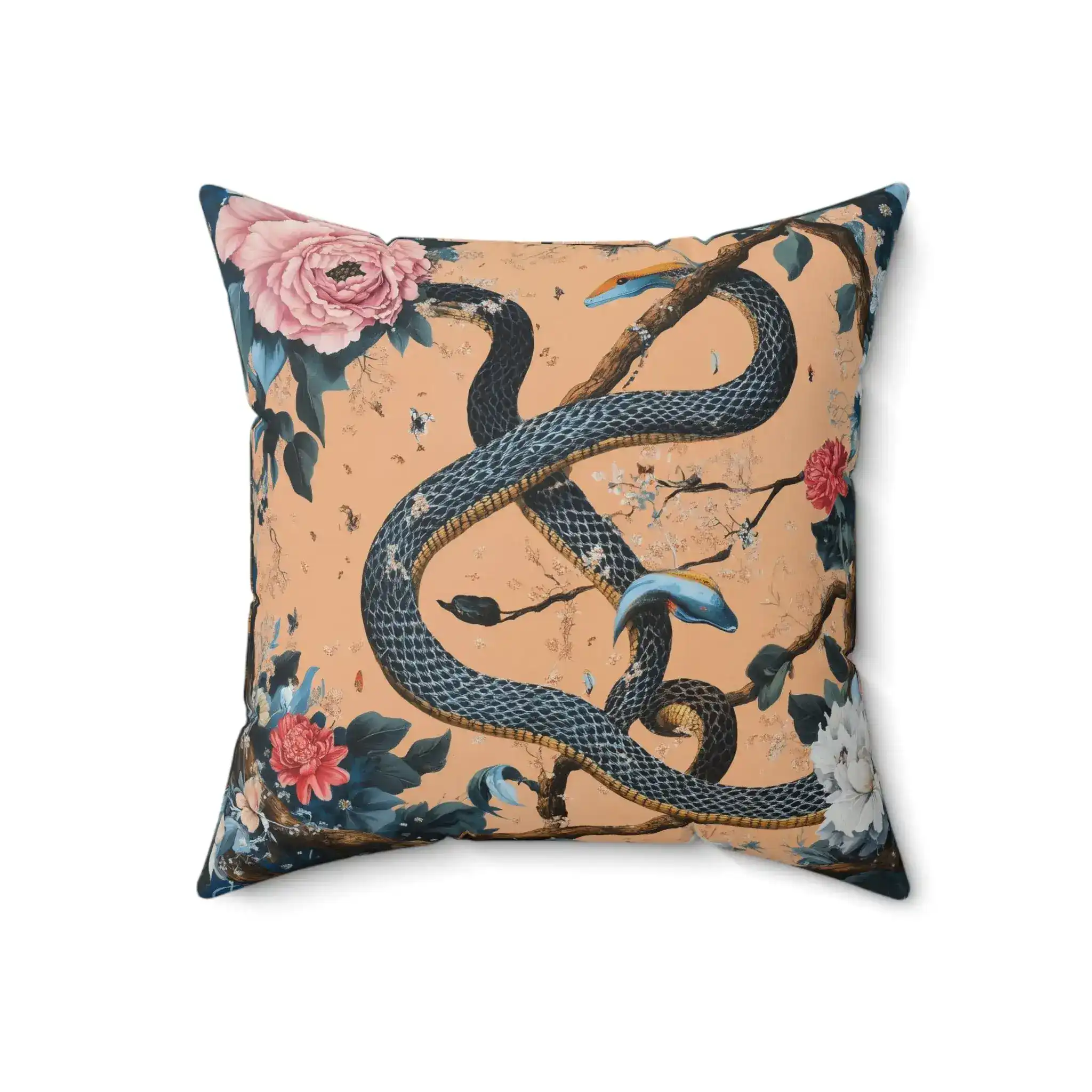 Botanical Serpent Throw Pillow - Image 4