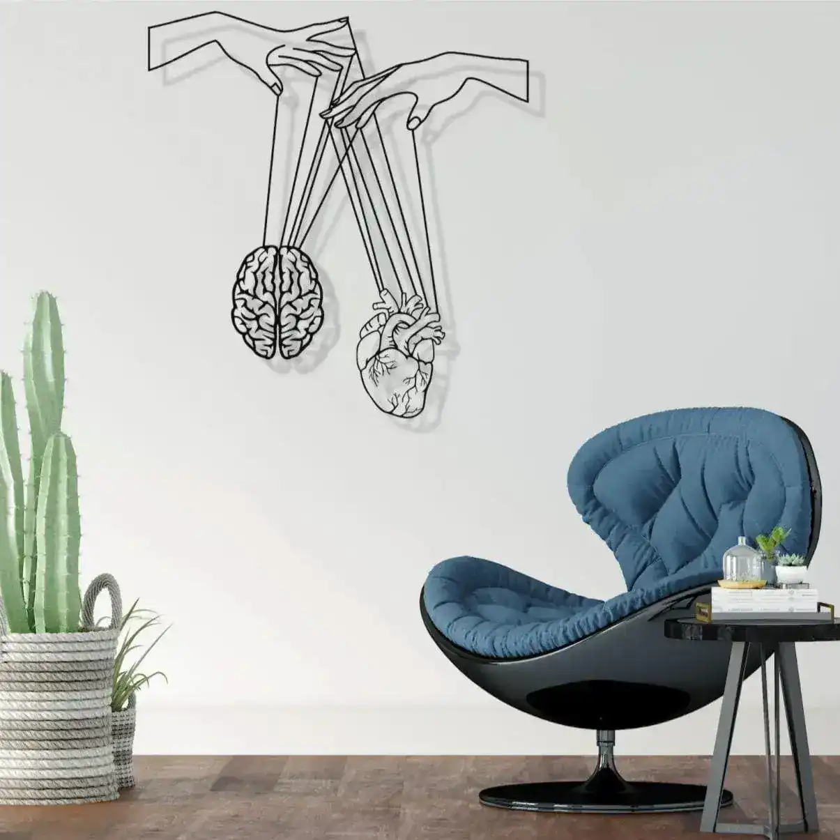 Brain and Heart Metal Wall Art - Image 3