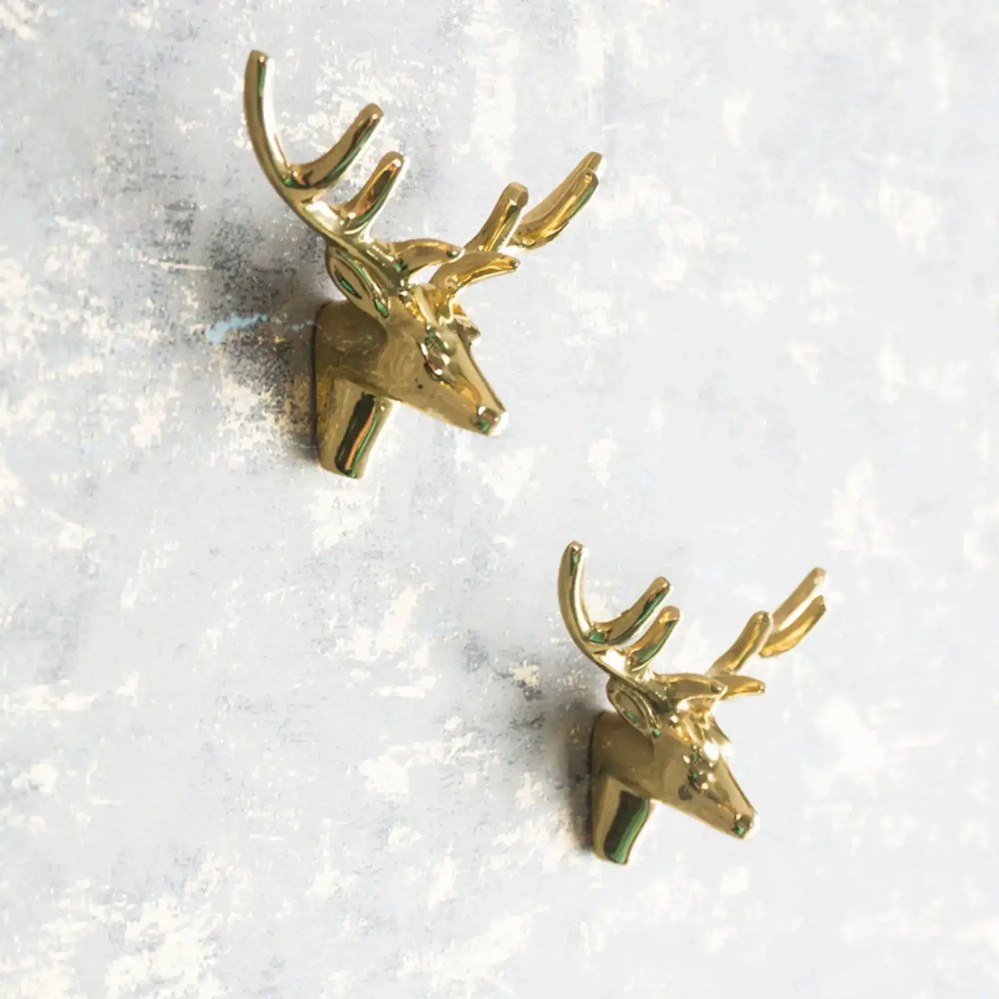 Brass American Retro Deer with Atler Cabinet Door Knob - Image 4