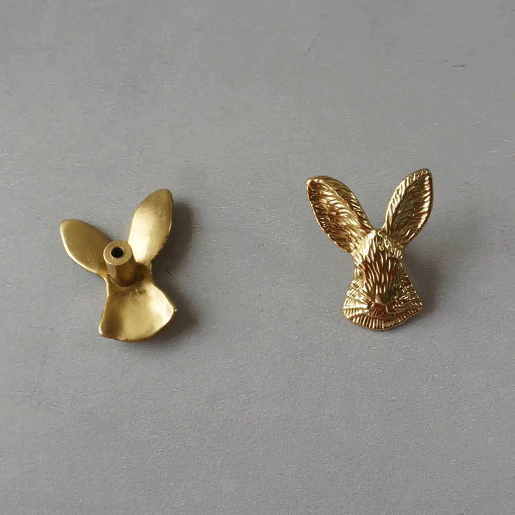 Brass Bunny Shaped Cabinet Drawer Knob - Image 4