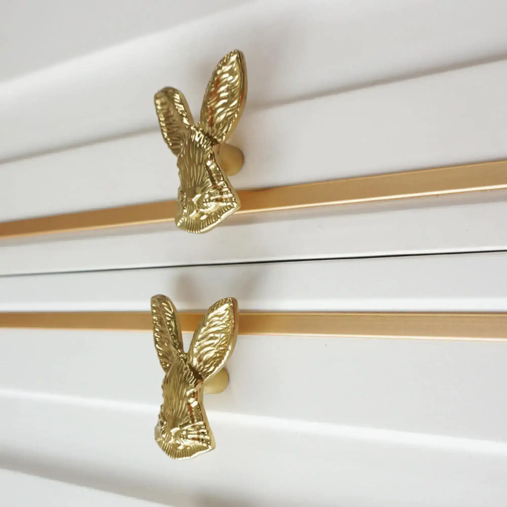 Brass Bunny Shaped Cabinet Drawer Knob - Image 8