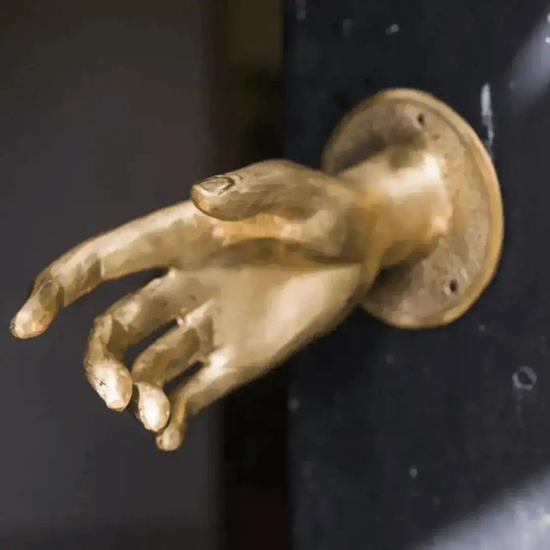Brass Hand Shake Door Pull Handle - Image 2