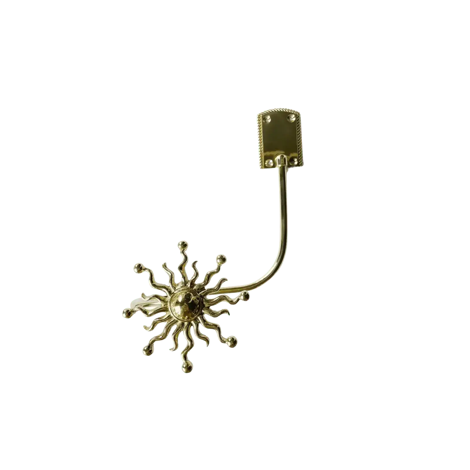 Brass Sun Burst Curtain Hook - Image 7