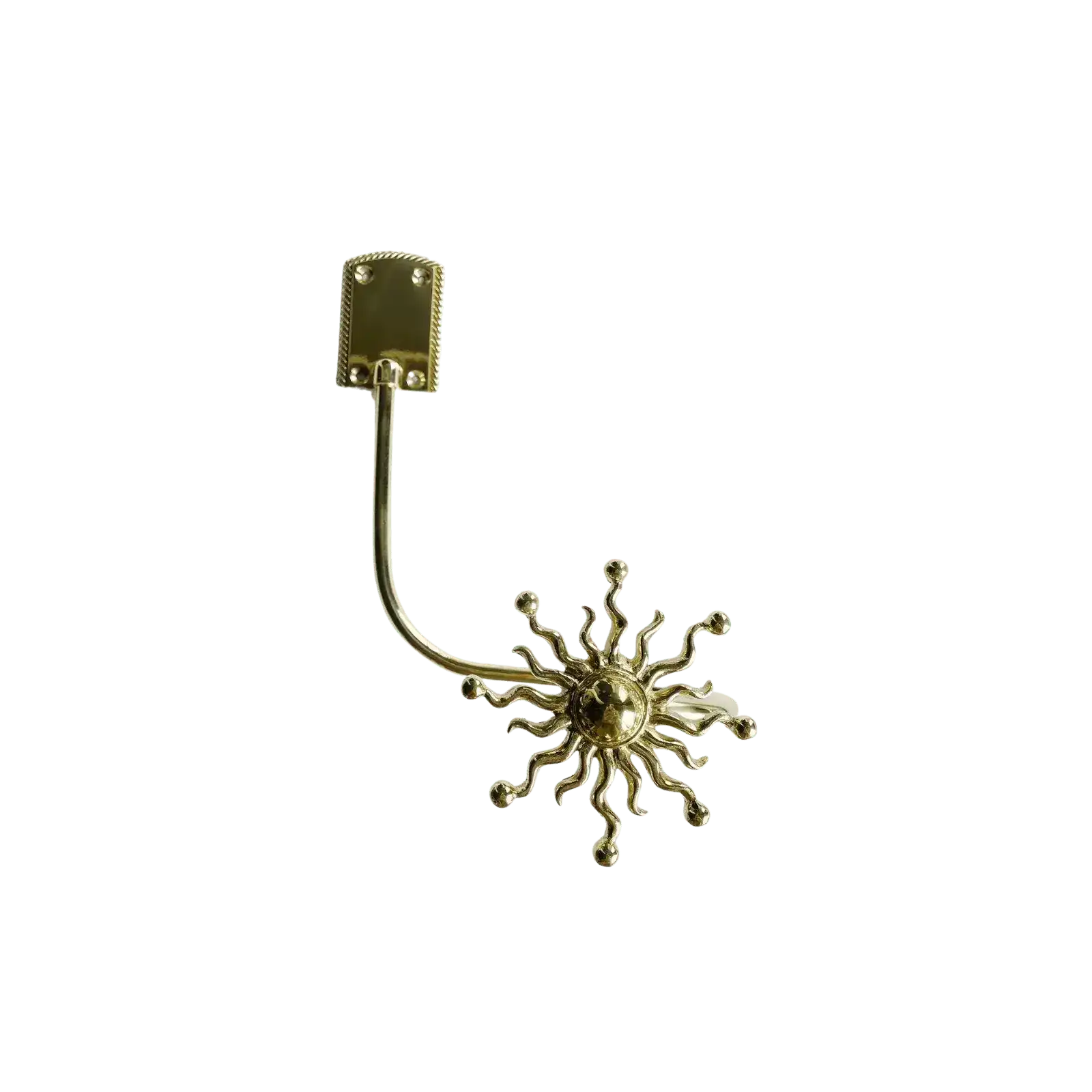 Brass Sun Burst Curtain Hook - Image 8