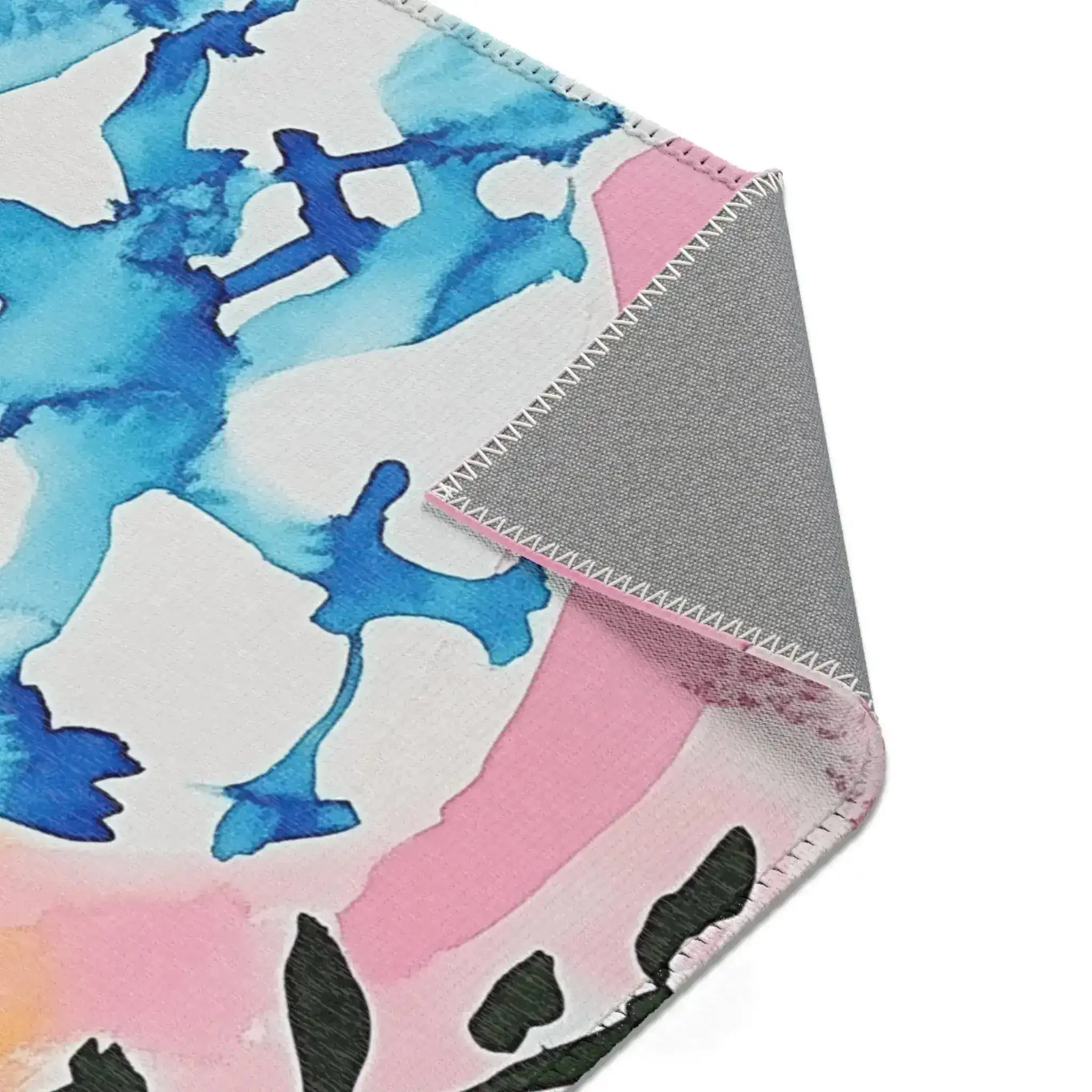 Bright Floral Arrangement in Blue Vase Accent Rug - Image 5