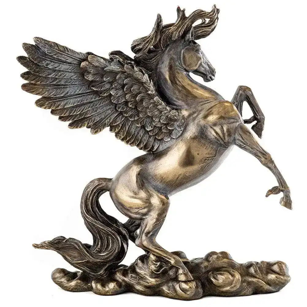 Bronze Greek Flying Horse Pegasus Statue - Image 3