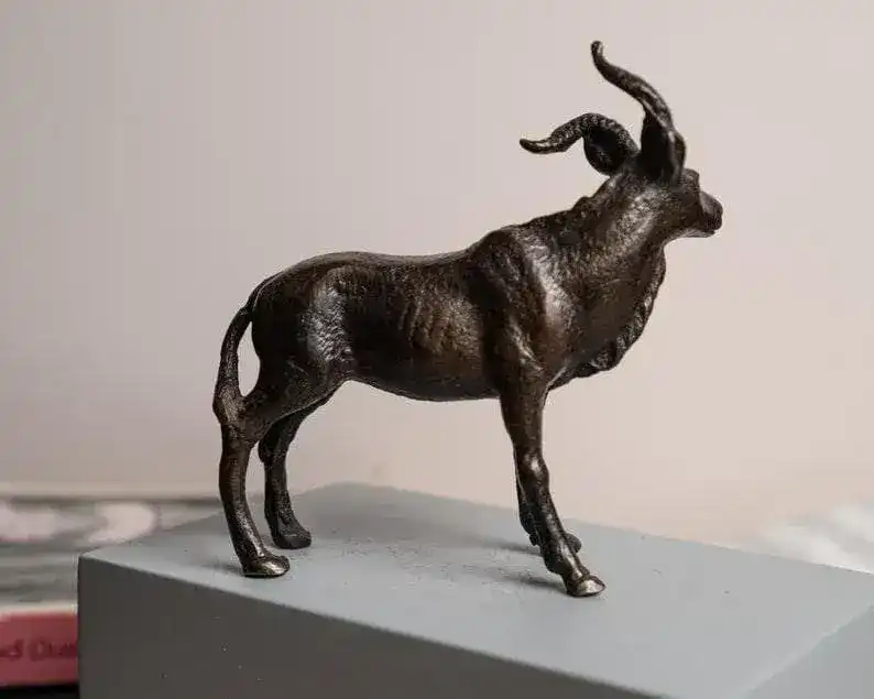Bronze Horn Sheep Figurine - Image 3
